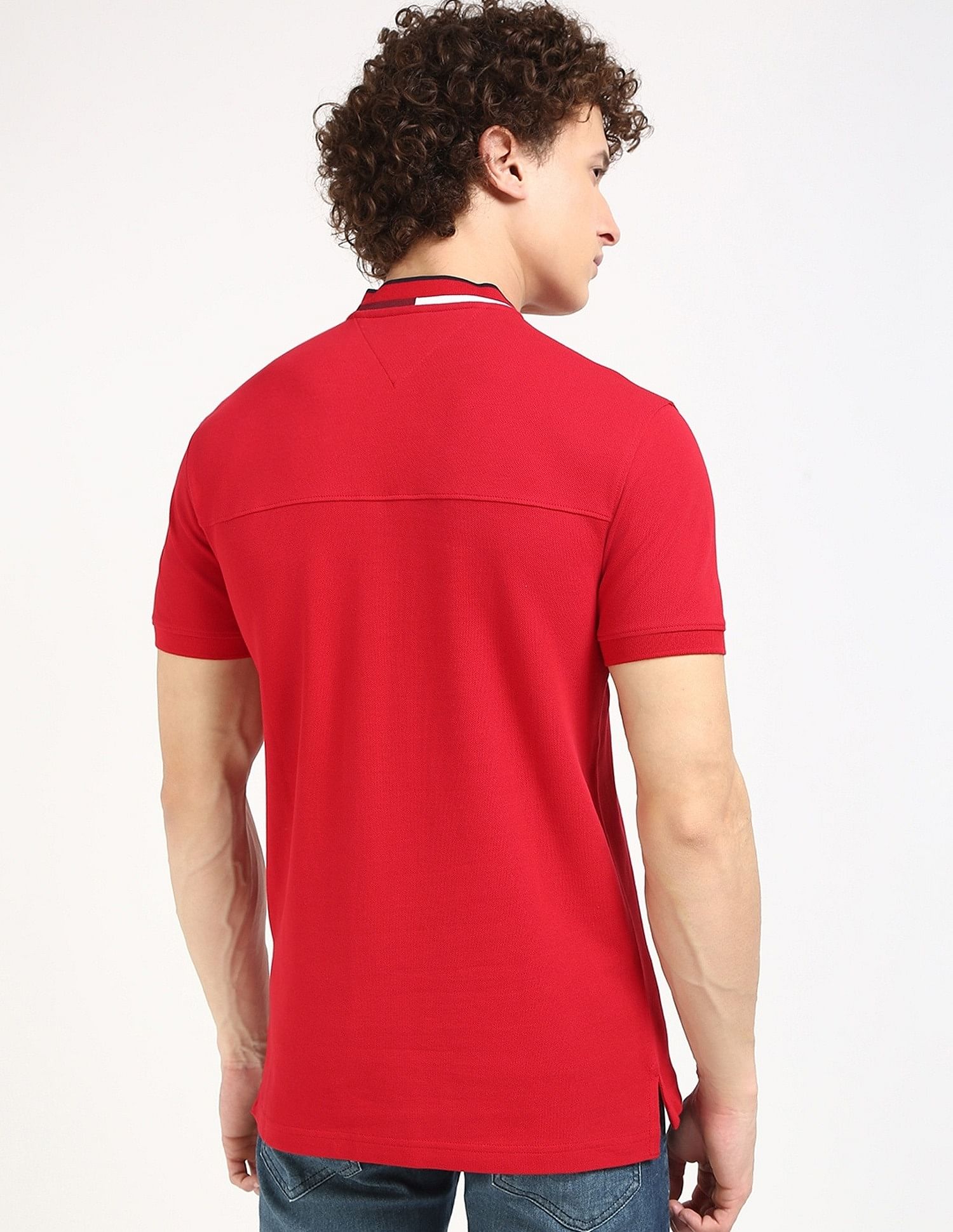 Tommy Hilfiger Solid Slim-Fit Cotton Polo Shirt