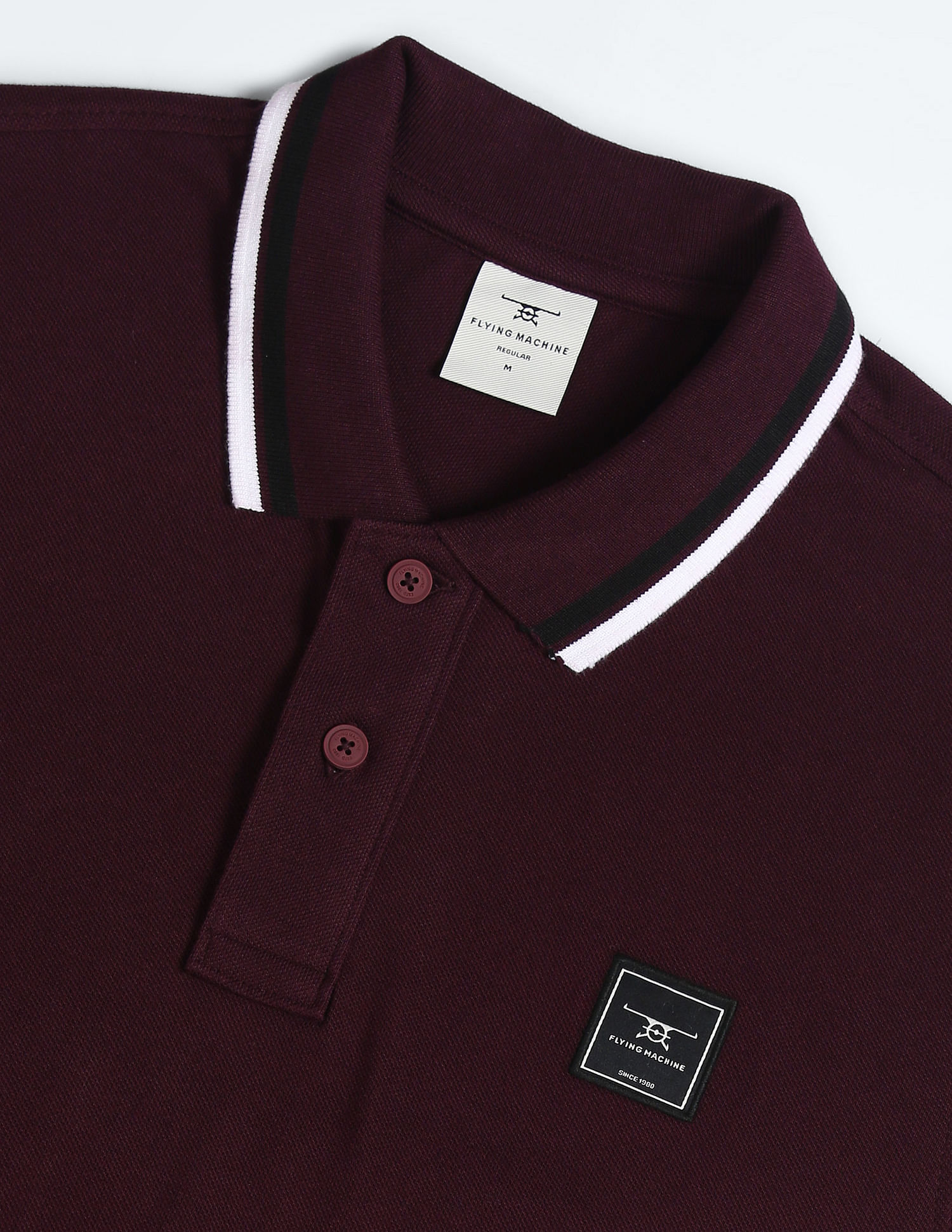 Flying Machine Colour Block Cotton Polo Shirt