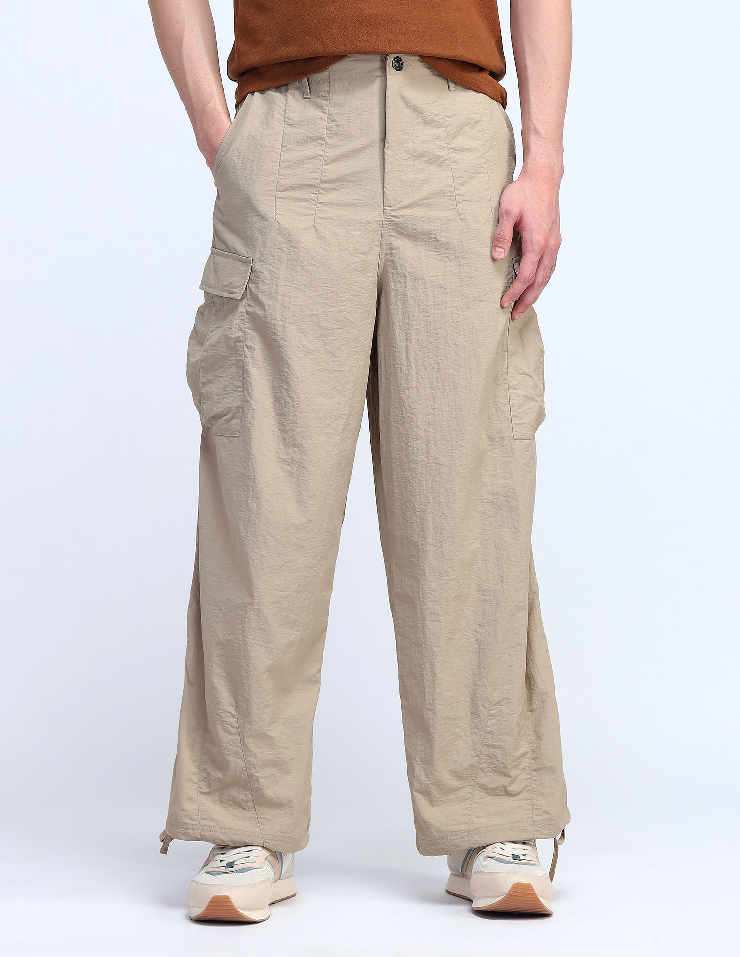 Flying Machine Cobain Loose Fit Mid Rise Cargos