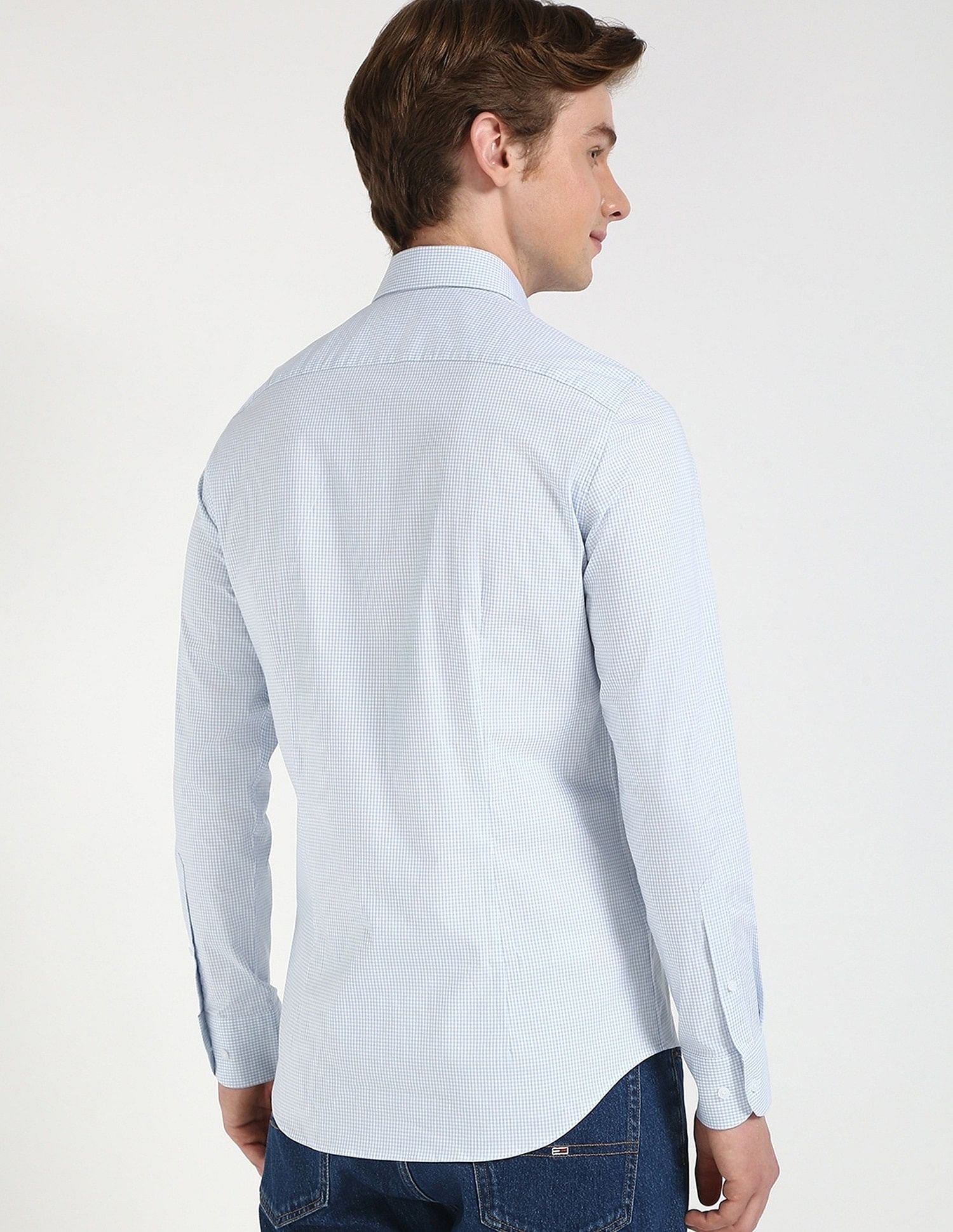 Tommy Hilfiger Checks Slim-Fit Poplin Woven Shirt