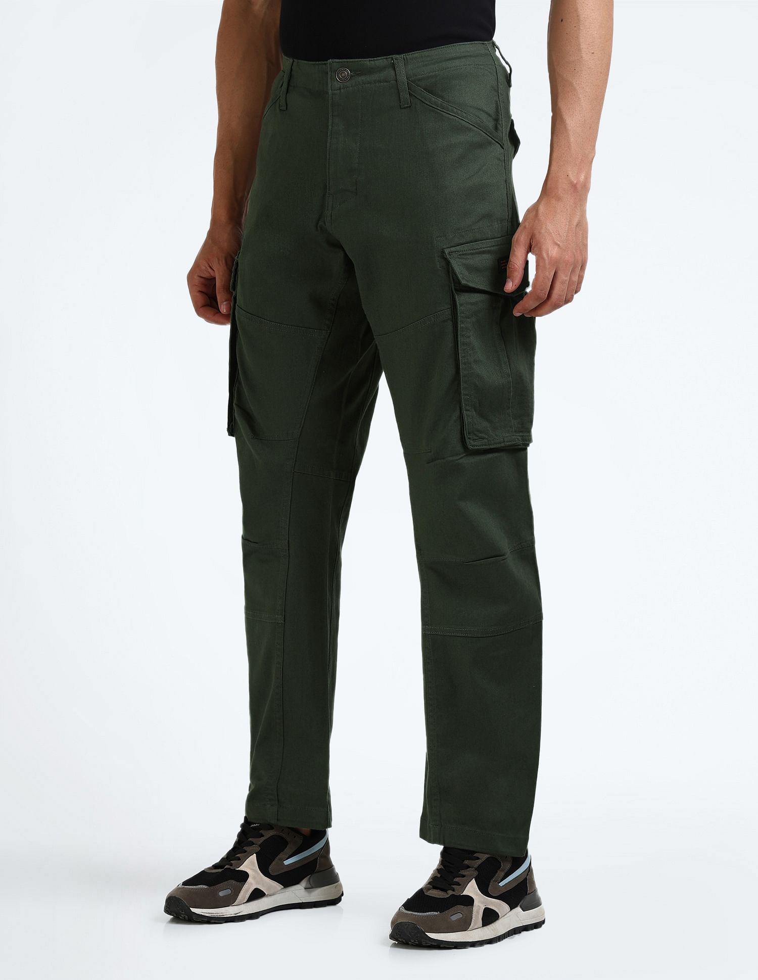 Flying Machine Mid Rise Slim Fit Cargo Pants