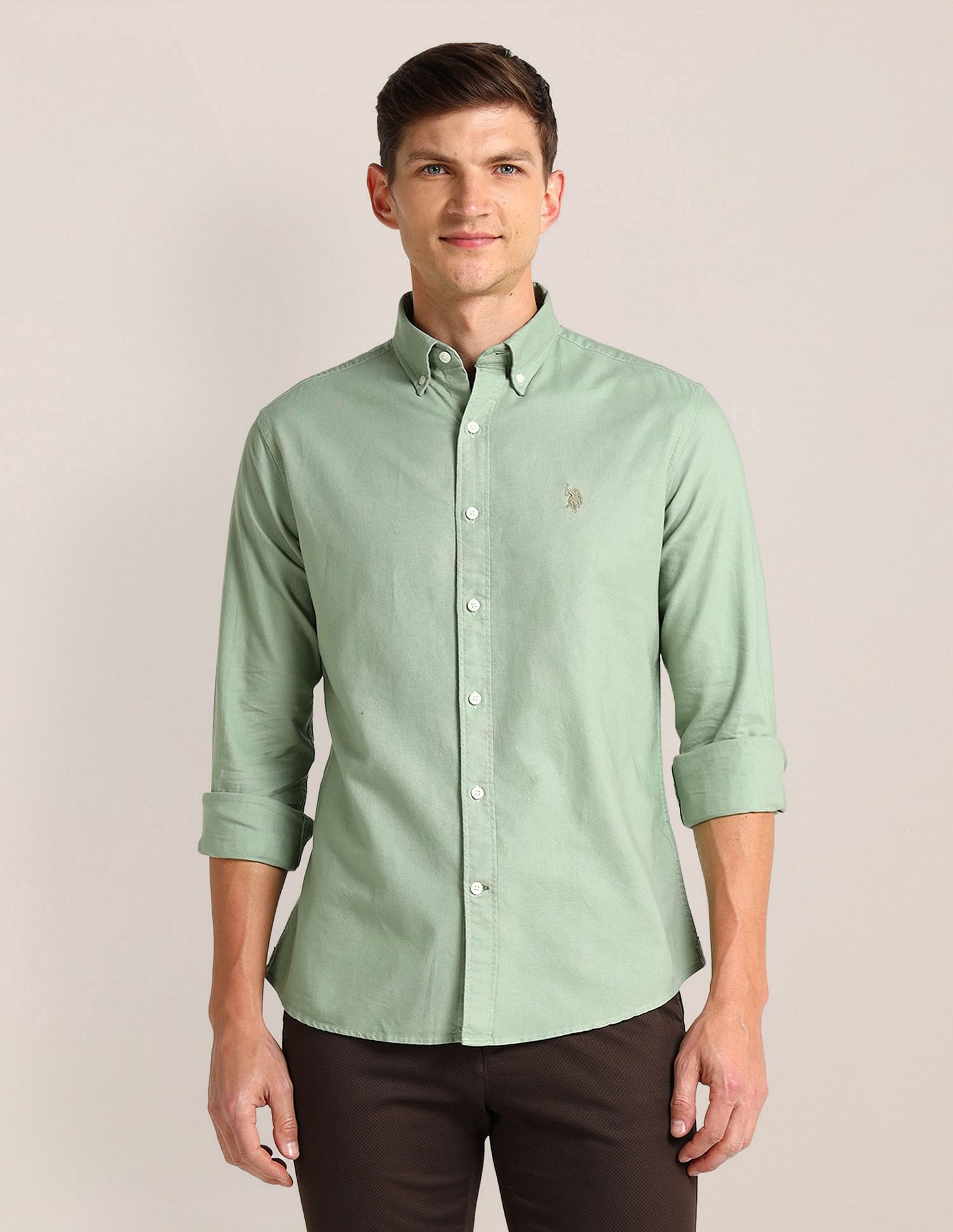 U.S. Polo Assn. Tailored Fit Solid Shirt
