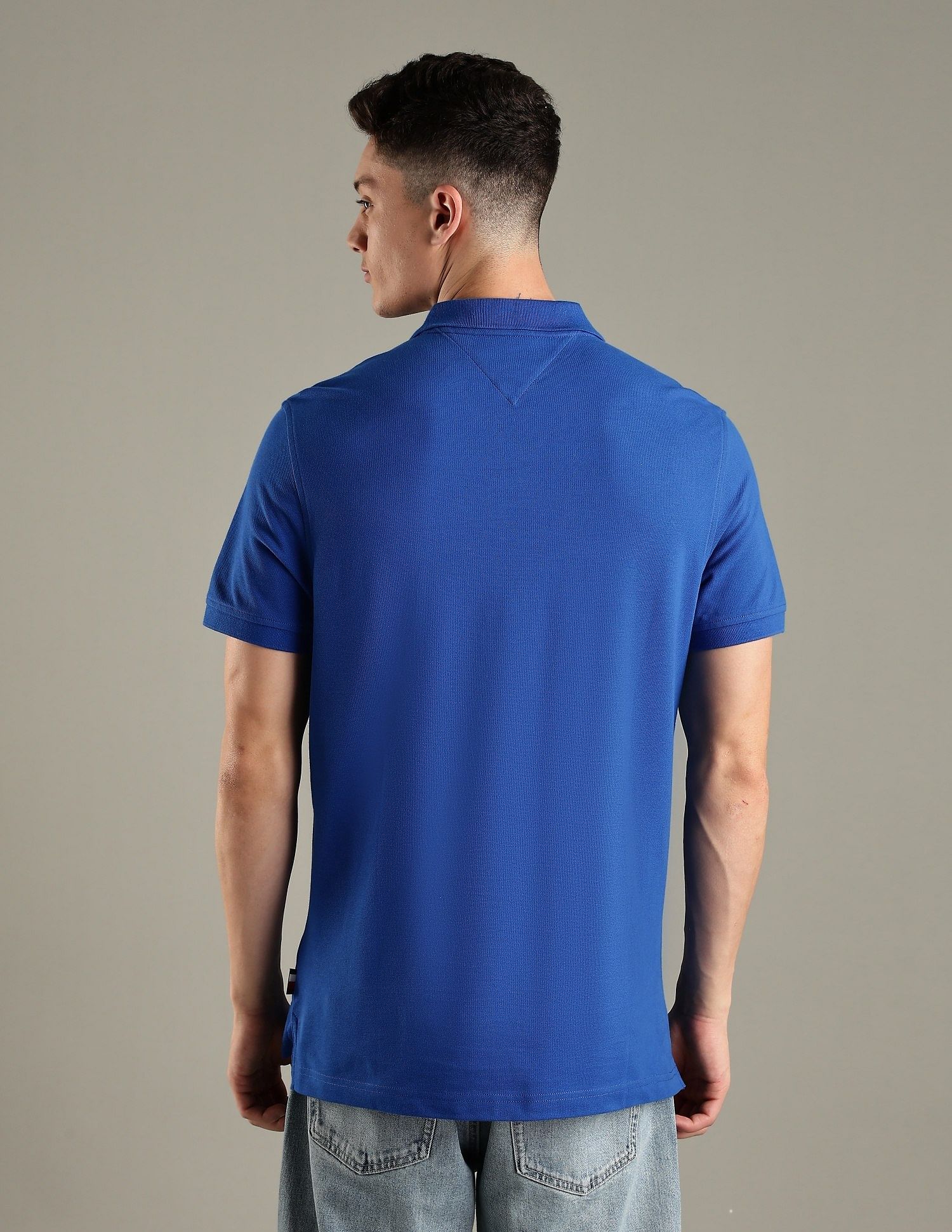 Tommy Hilfiger Solid Regular-Fit Cotton Polo Shirt