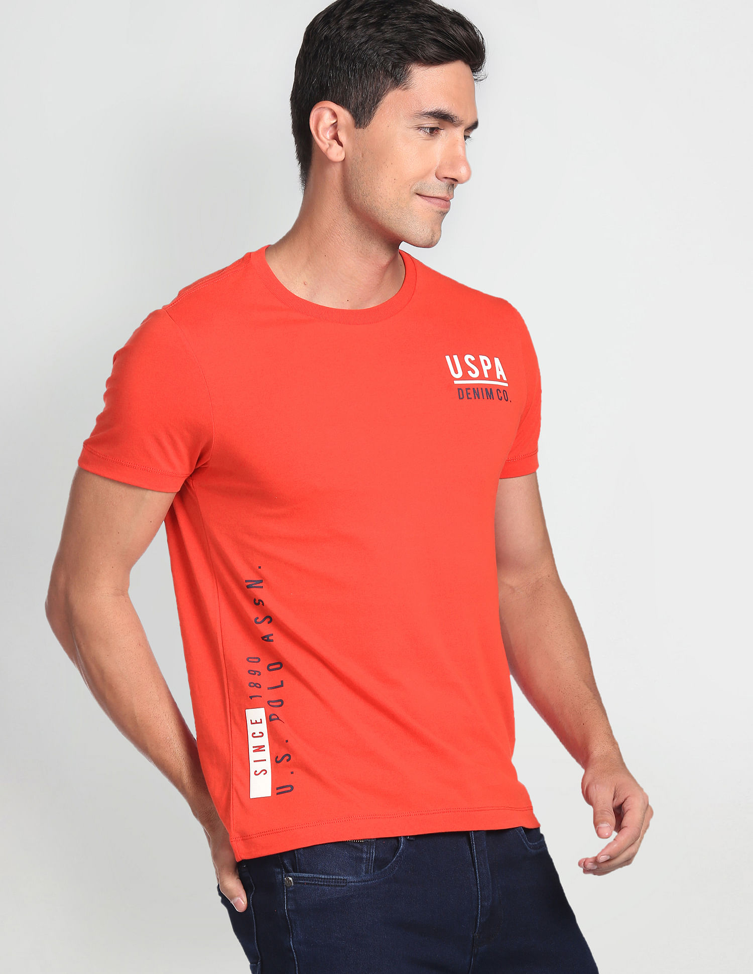 U.S. Polo Assn. Denim Co. Crew Neck Solid T-Shirt