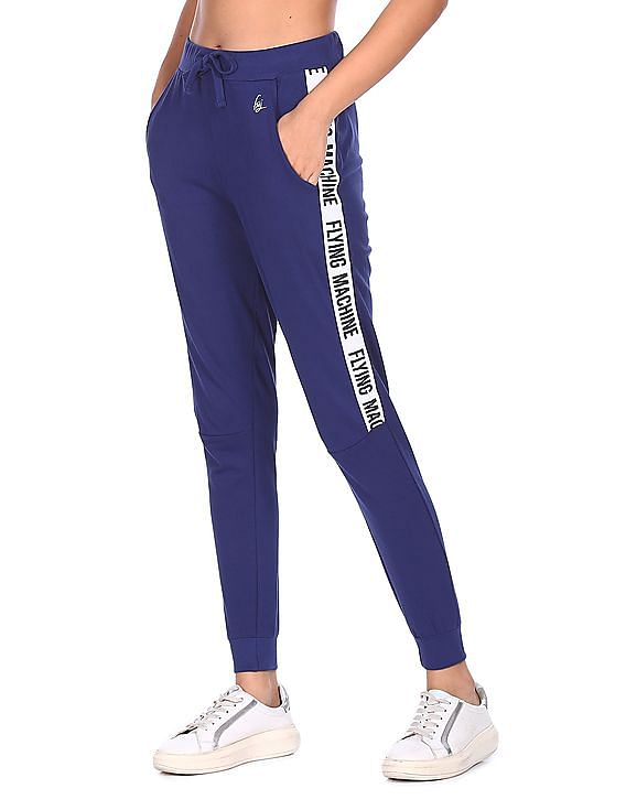 Buy Flying Machine Women Brand Tape Solid Track Pants - NNNOW.com