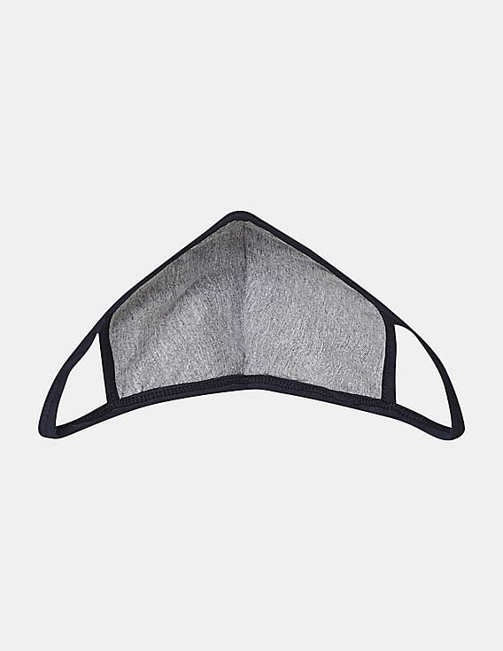 U.S. Polo Assn. Unisex Adults Navy Triple Layer Anti Bacterial Reusable Outdoor Face Masks - Pack Of 3