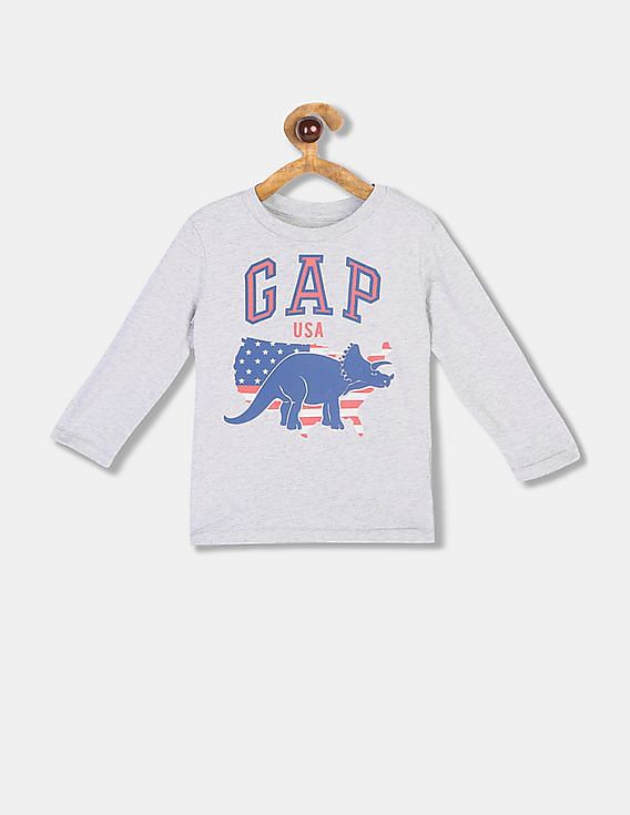 Buy GAP Toddler Boy Grey Printed City Logo Tee NNNOW