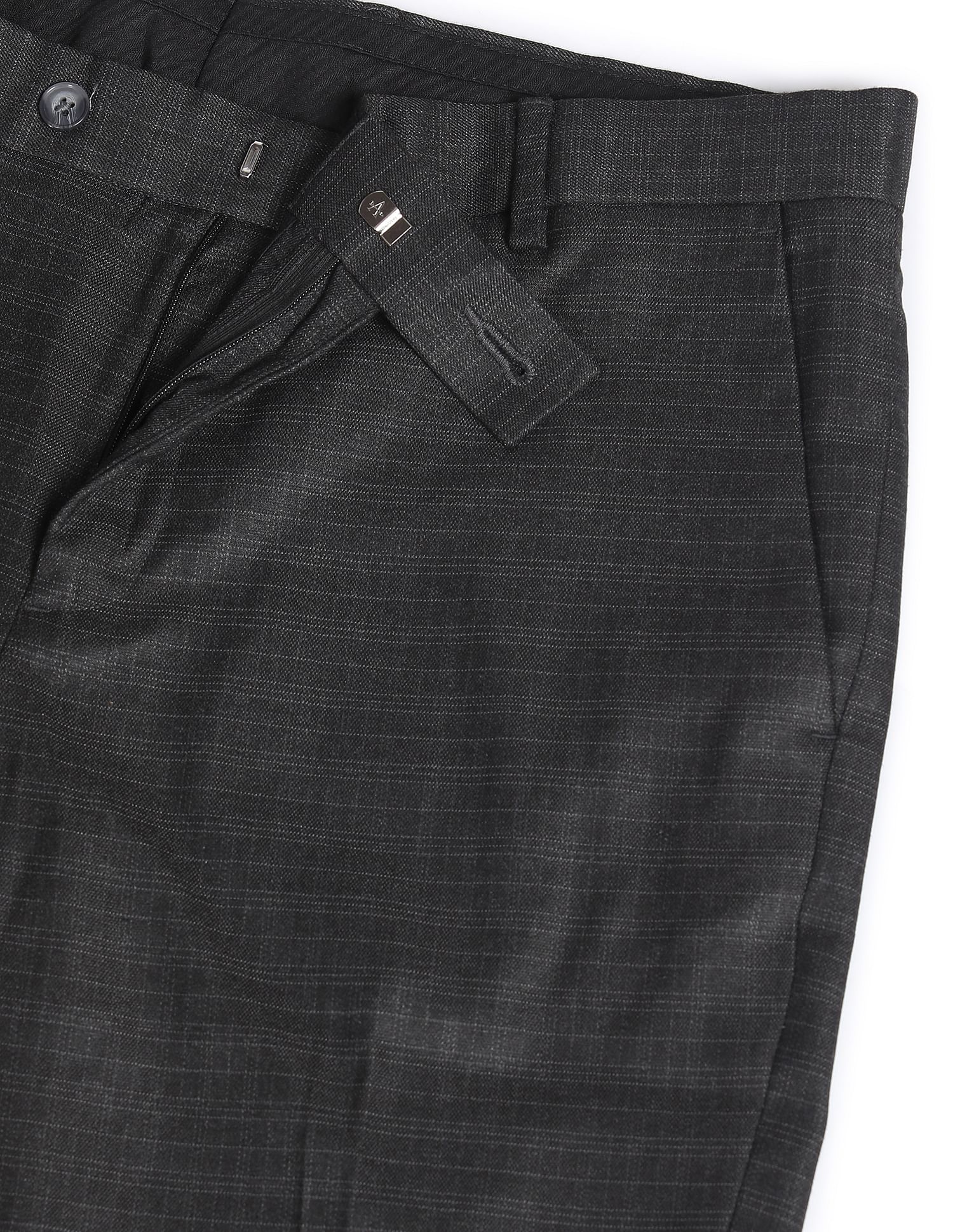 Arrow Mid Rise Checked Trousers