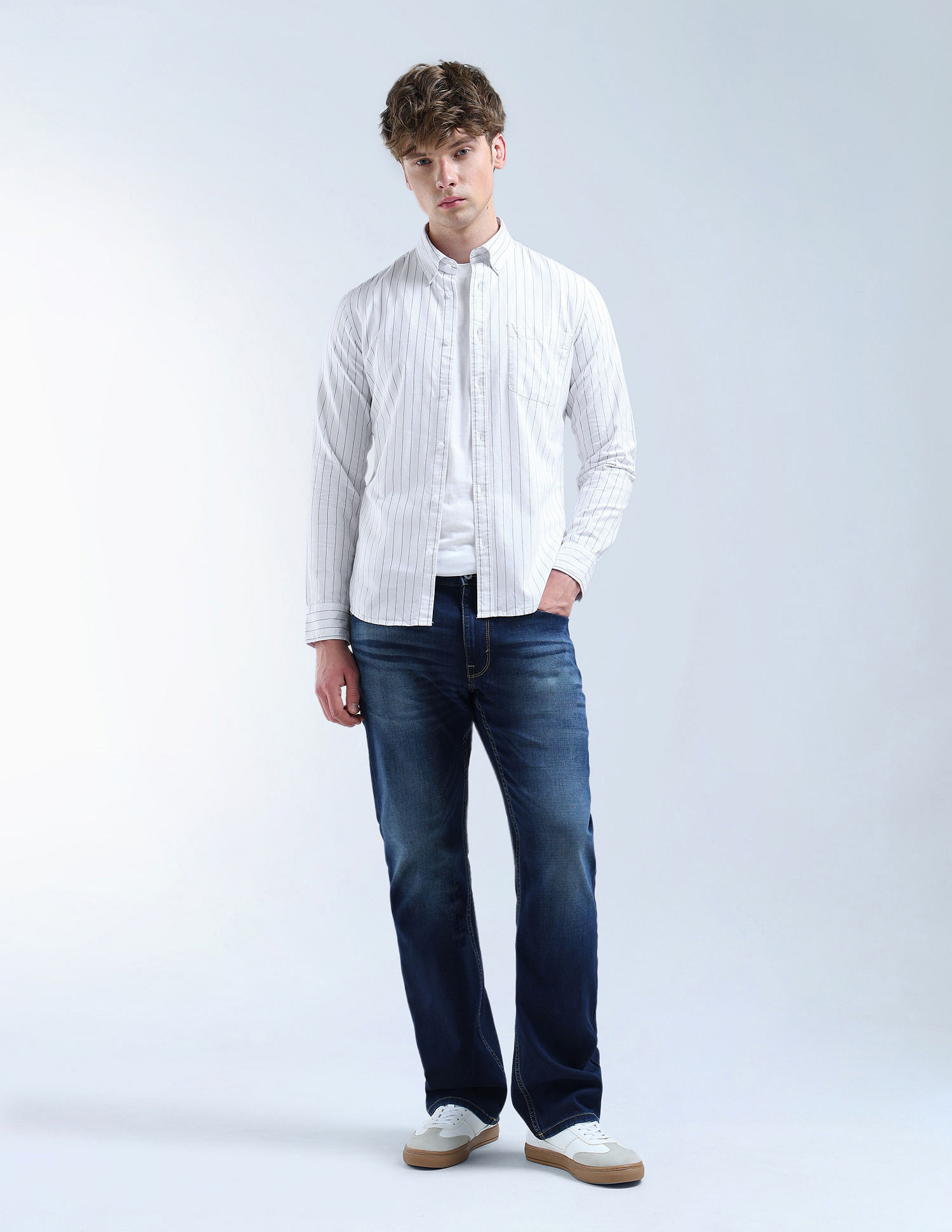 Flying Machine Pure Cotton Oxford Original Shirt