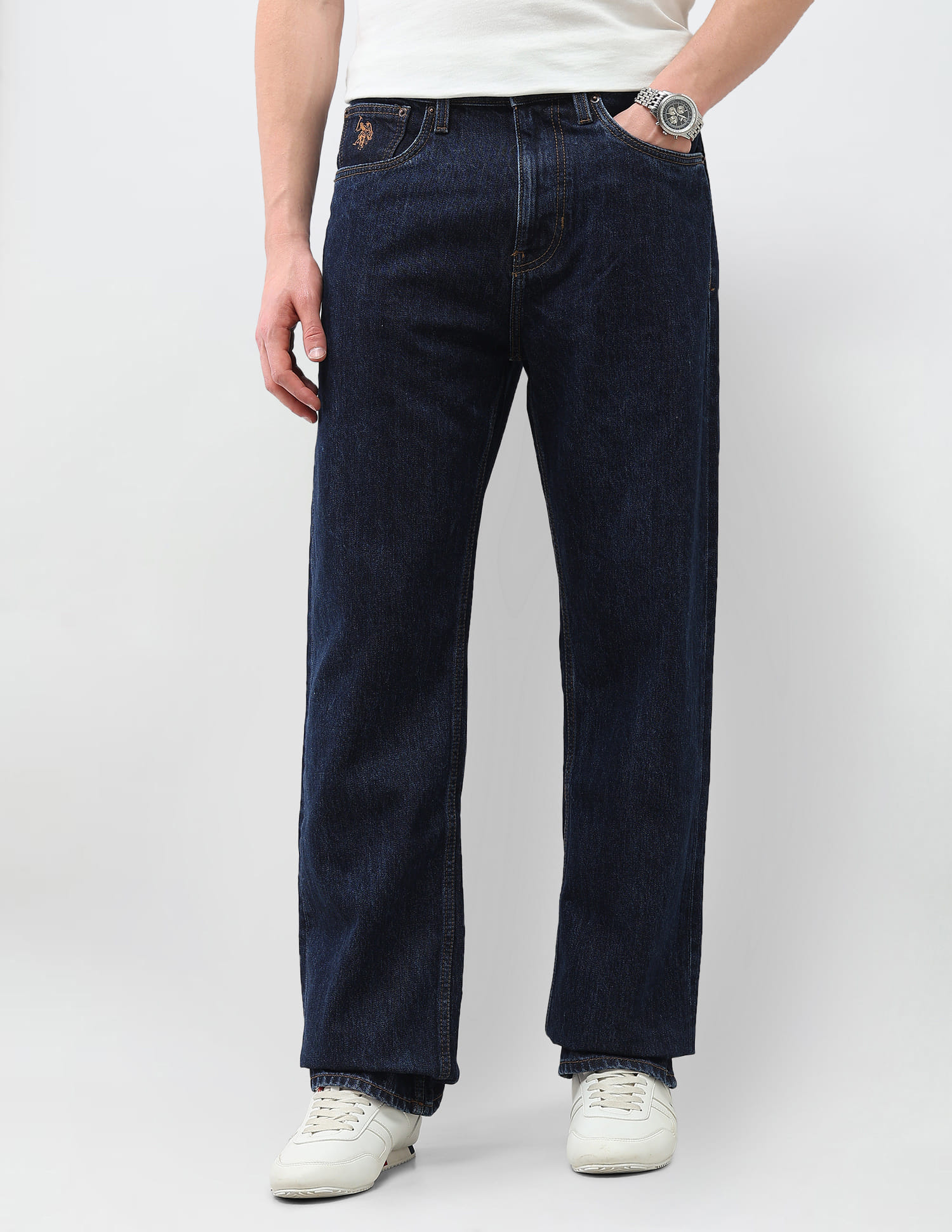 Buy U.S. Polo Assn. Denim Co. Logan Loose Straight Fit Blue Jeans