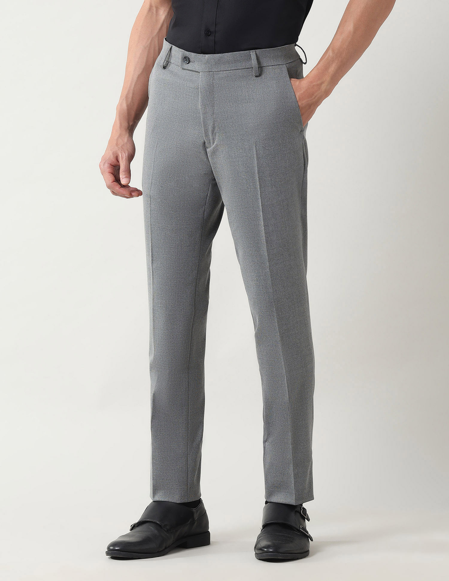 Arrow Slim Fit Dobby Weave Trousers
