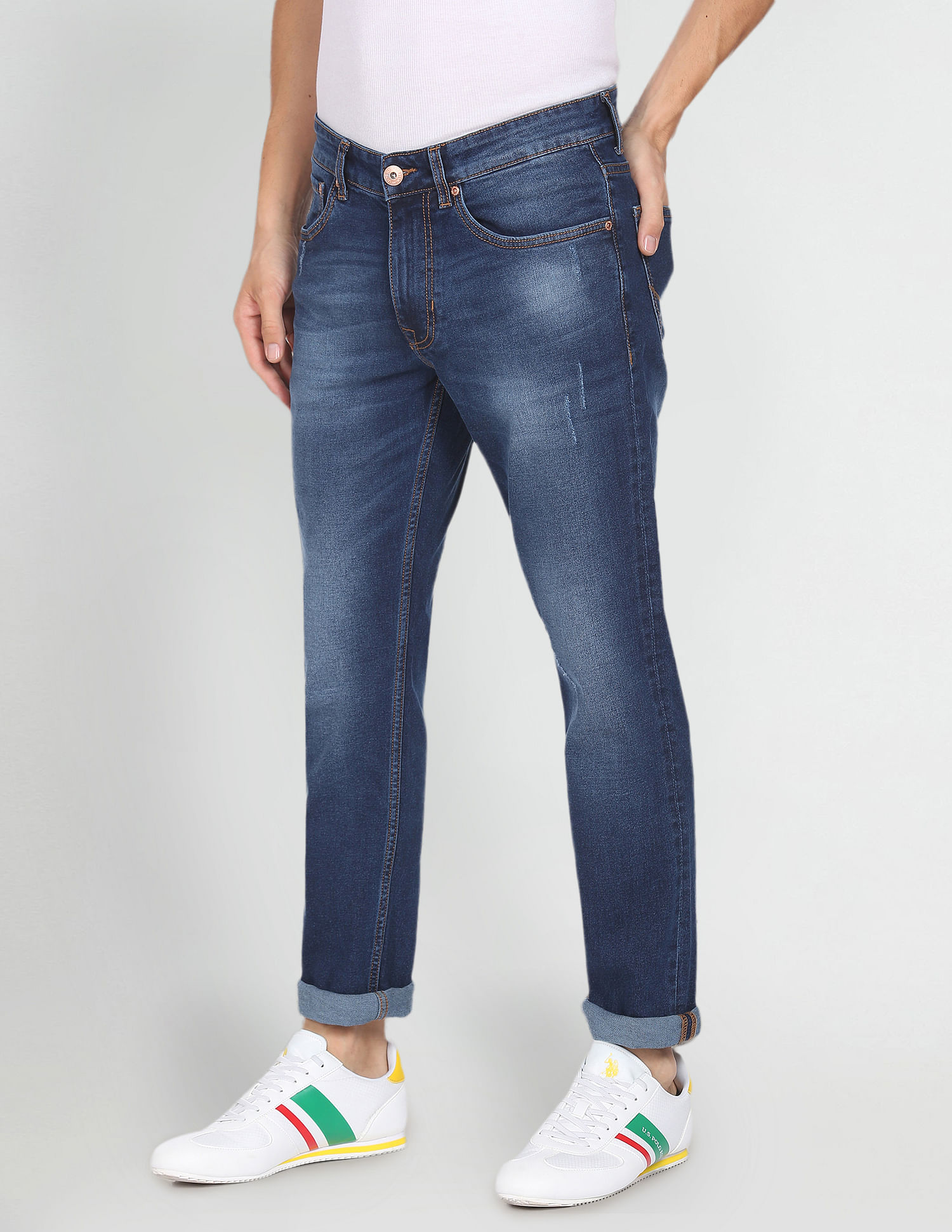 U.S. Polo Assn. Denim Co. Brandon Slim Tapered Fit Blue Jeans