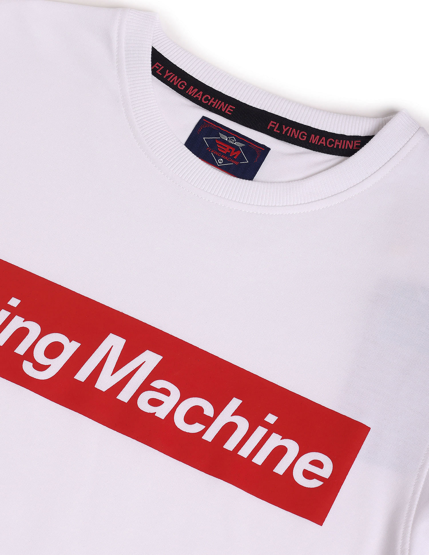 Flying Machine Crew Neck Brand Print Sweatshirt