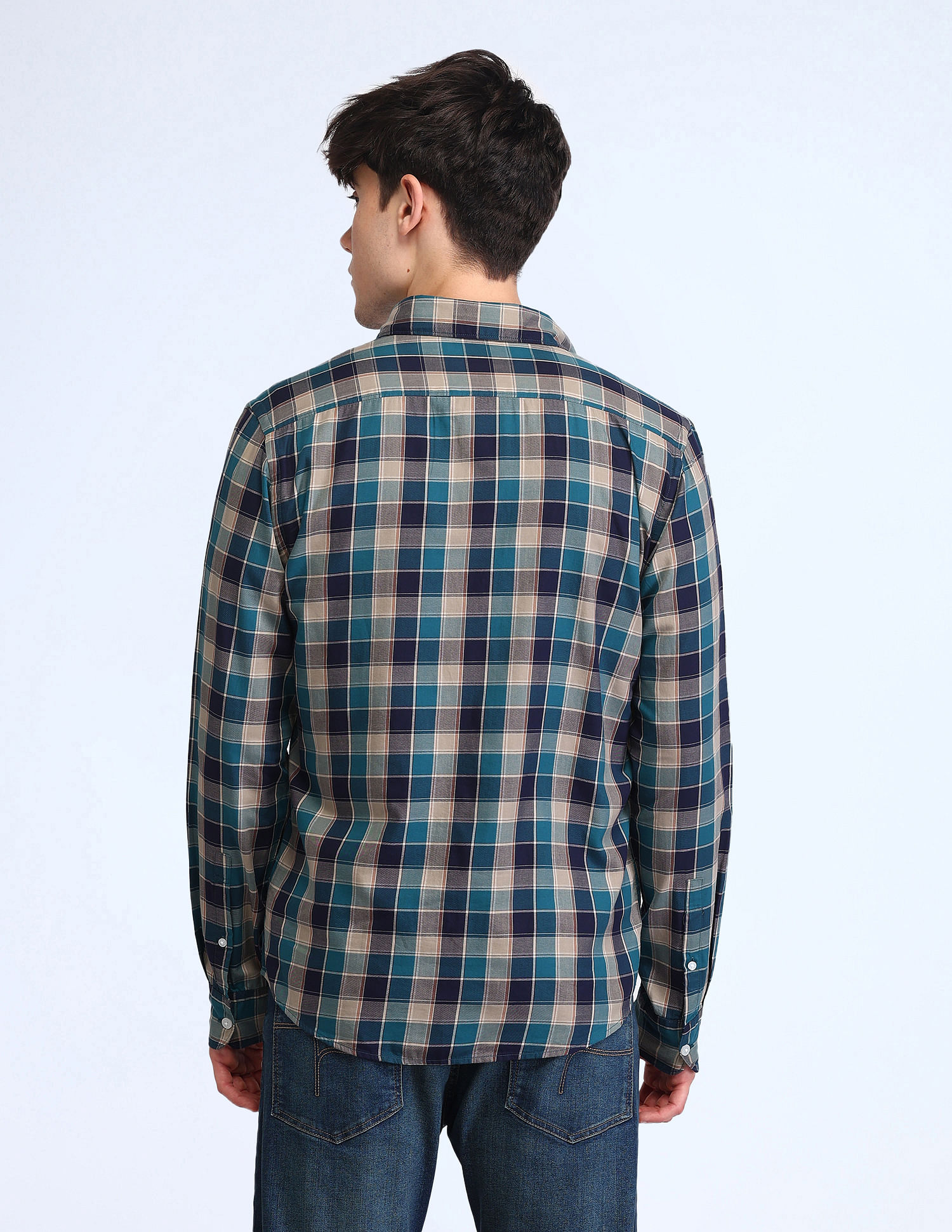 Flying Machine Slim Fit Twill Checked Shirt