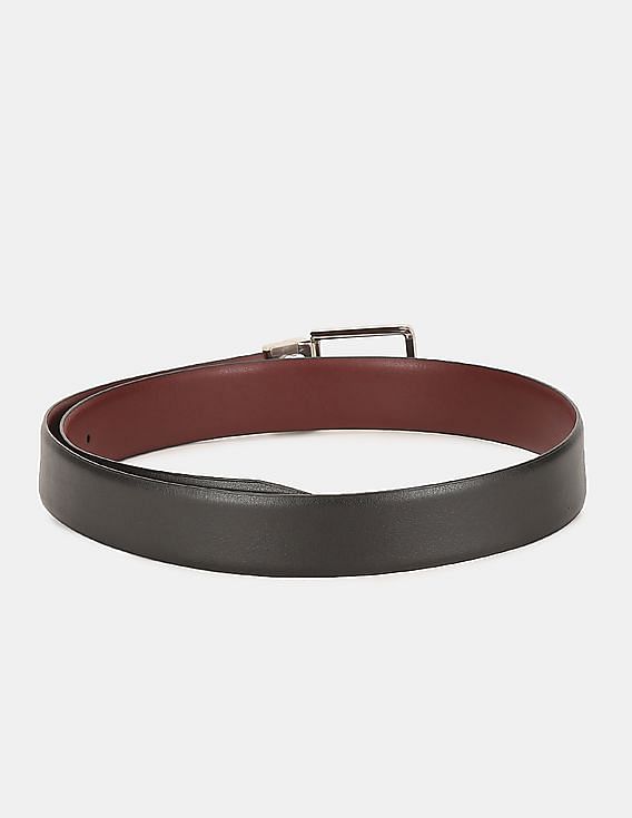 U.S. Polo Assn. Men Black And Burgundy Reversible Belt