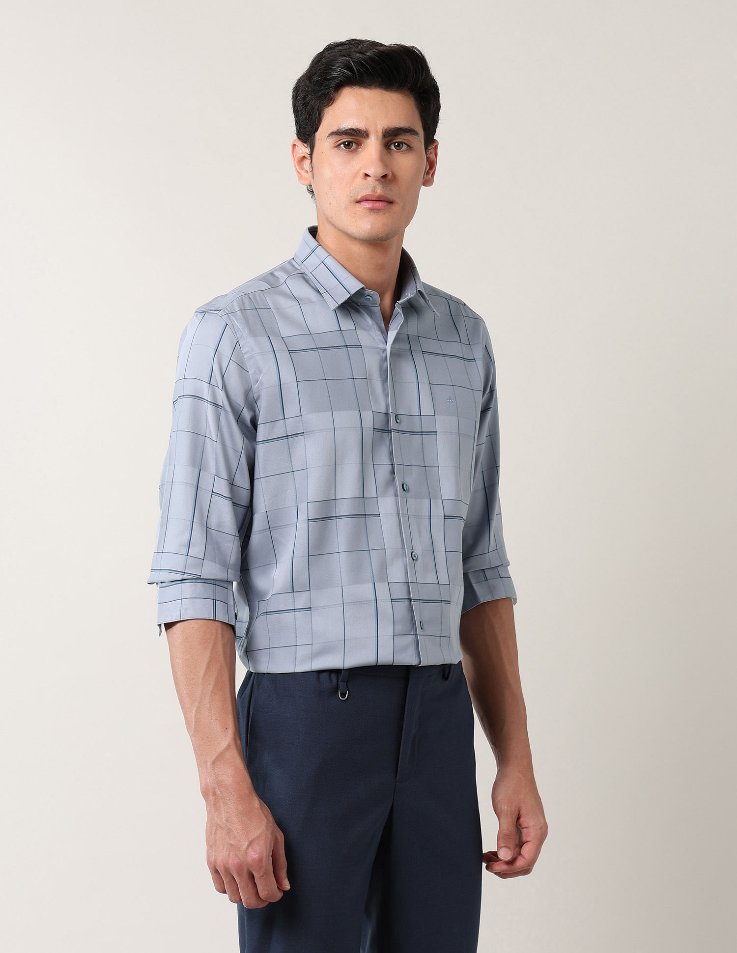 Arrow Newyork Manhattan Slim Fit Pure Cotton Shirt
