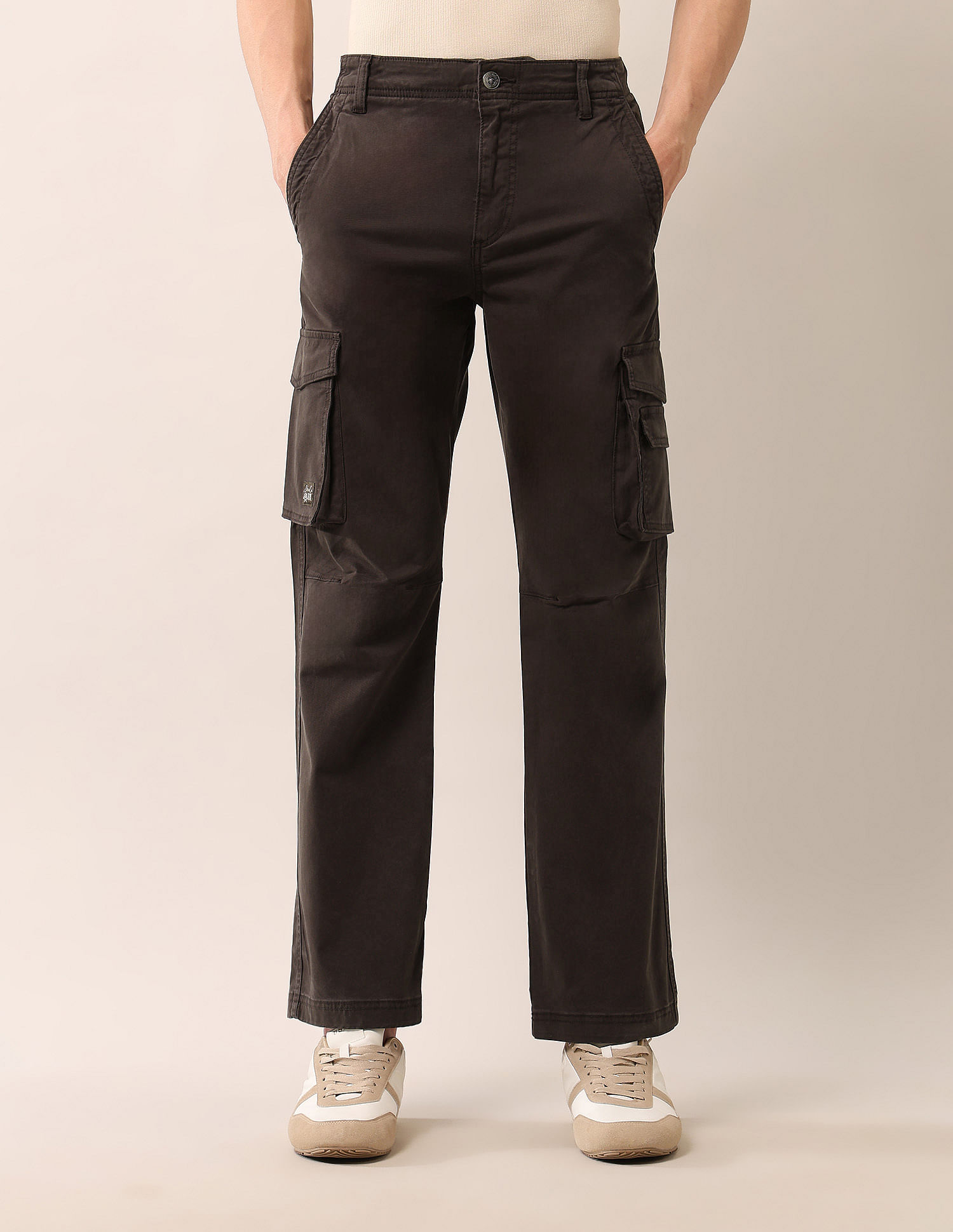 U.S. Polo Assn. Denim Co. Solid Straight Fit Twill Cargos