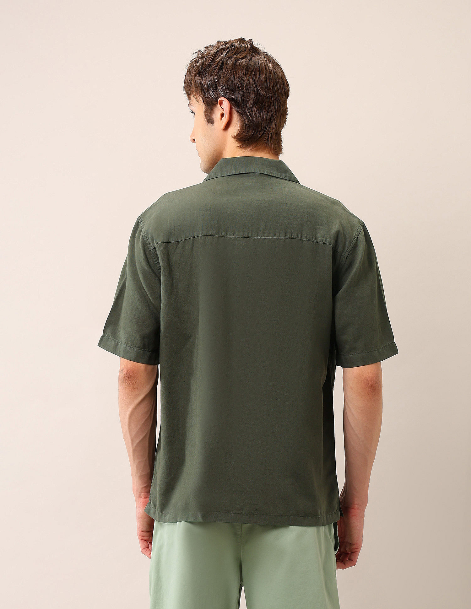 U.S. Polo Assn. Denim Co. Solid Relaxed Fit Cuban Shirt