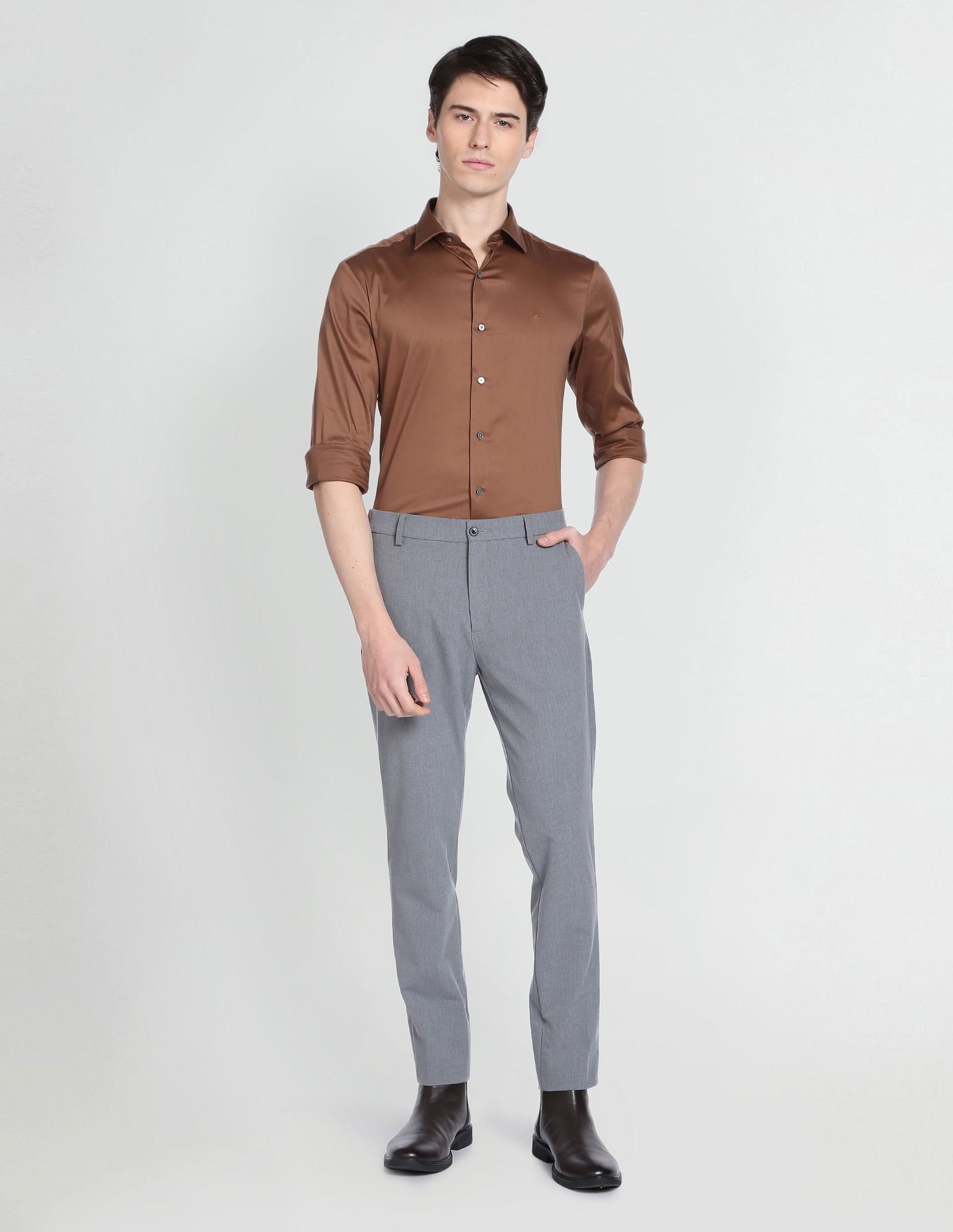 Buy Brown Shirts for Men by SIMON CARTER Online  Ajiocom