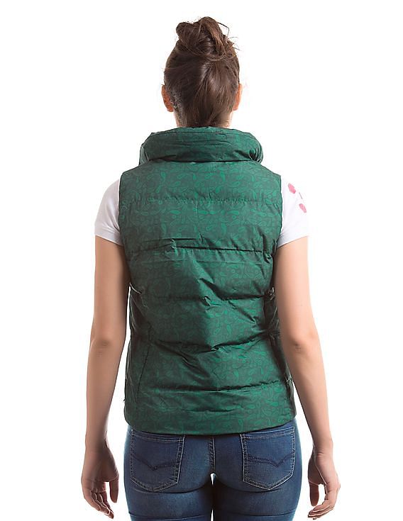 U.S. Polo Assn. Women Paisley Print Puffer Gilet Jacket
