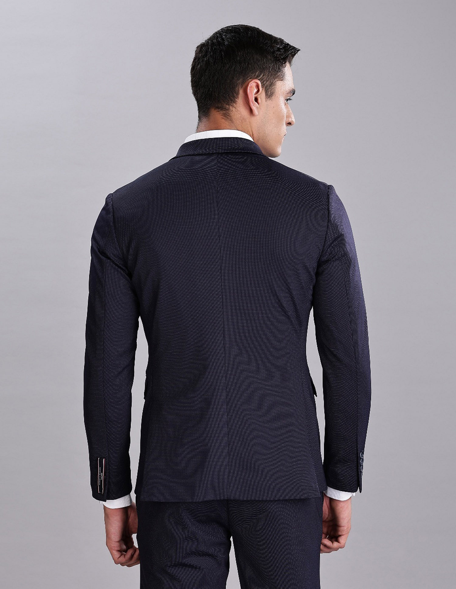 Tommy Hilfiger Self-Design Regular-Fit Nylon Single Breasted Blazer