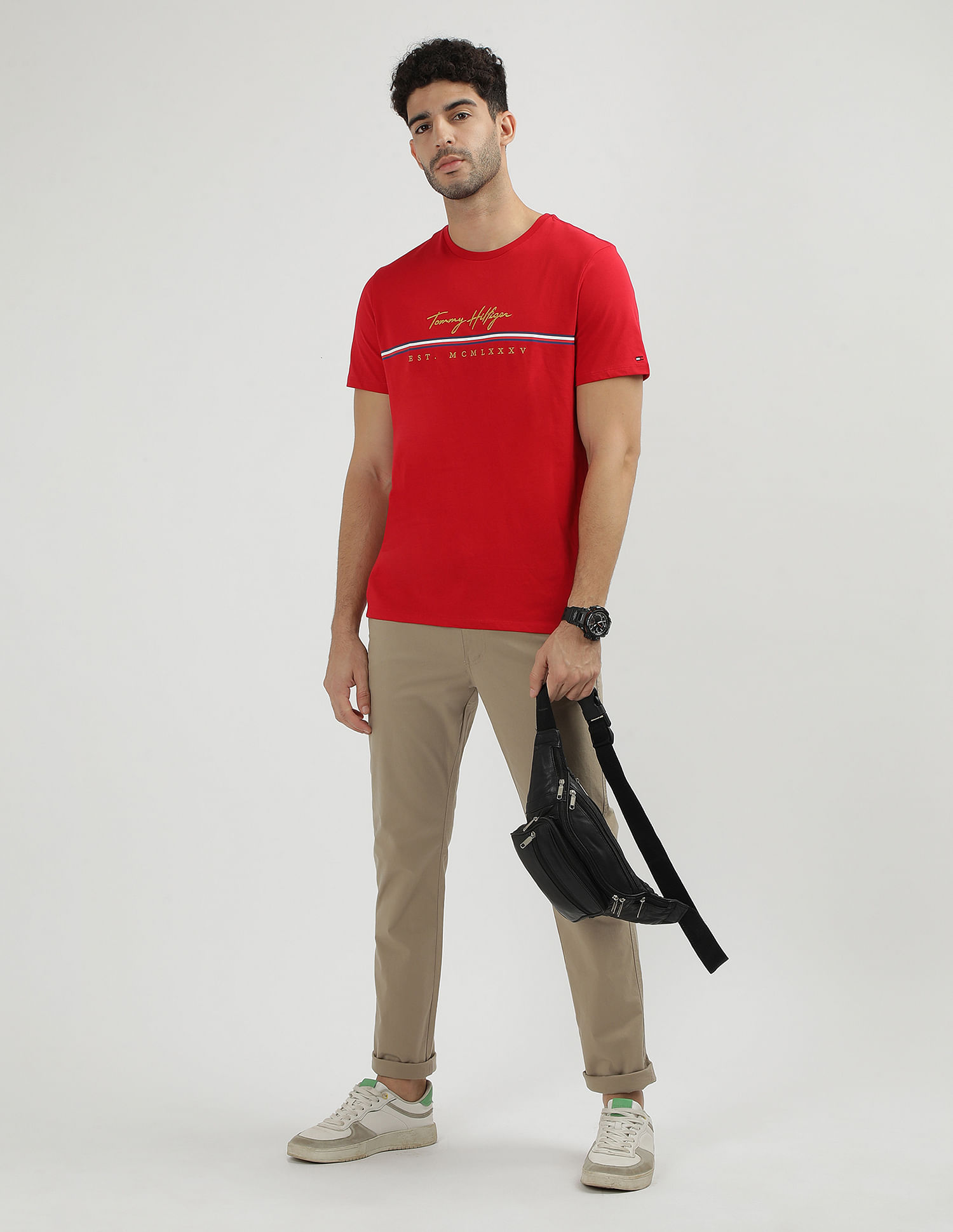 Tommy Hilfiger Crew Neck Embroidered T-Shirt