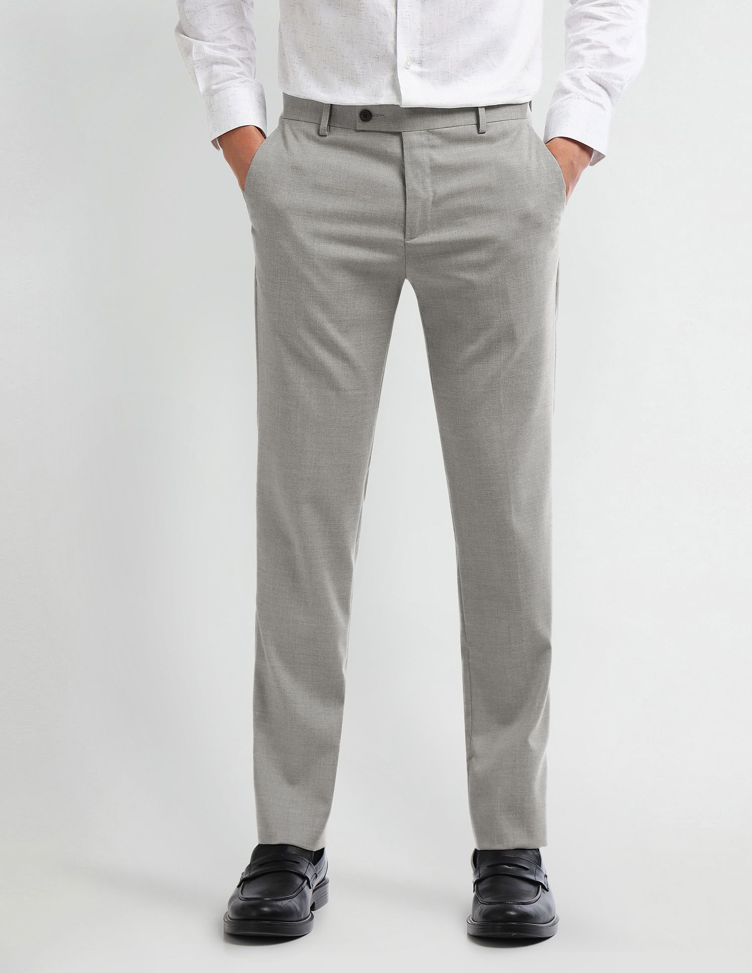 Arrow Mid Rise Carson Tapered Fit Trousers