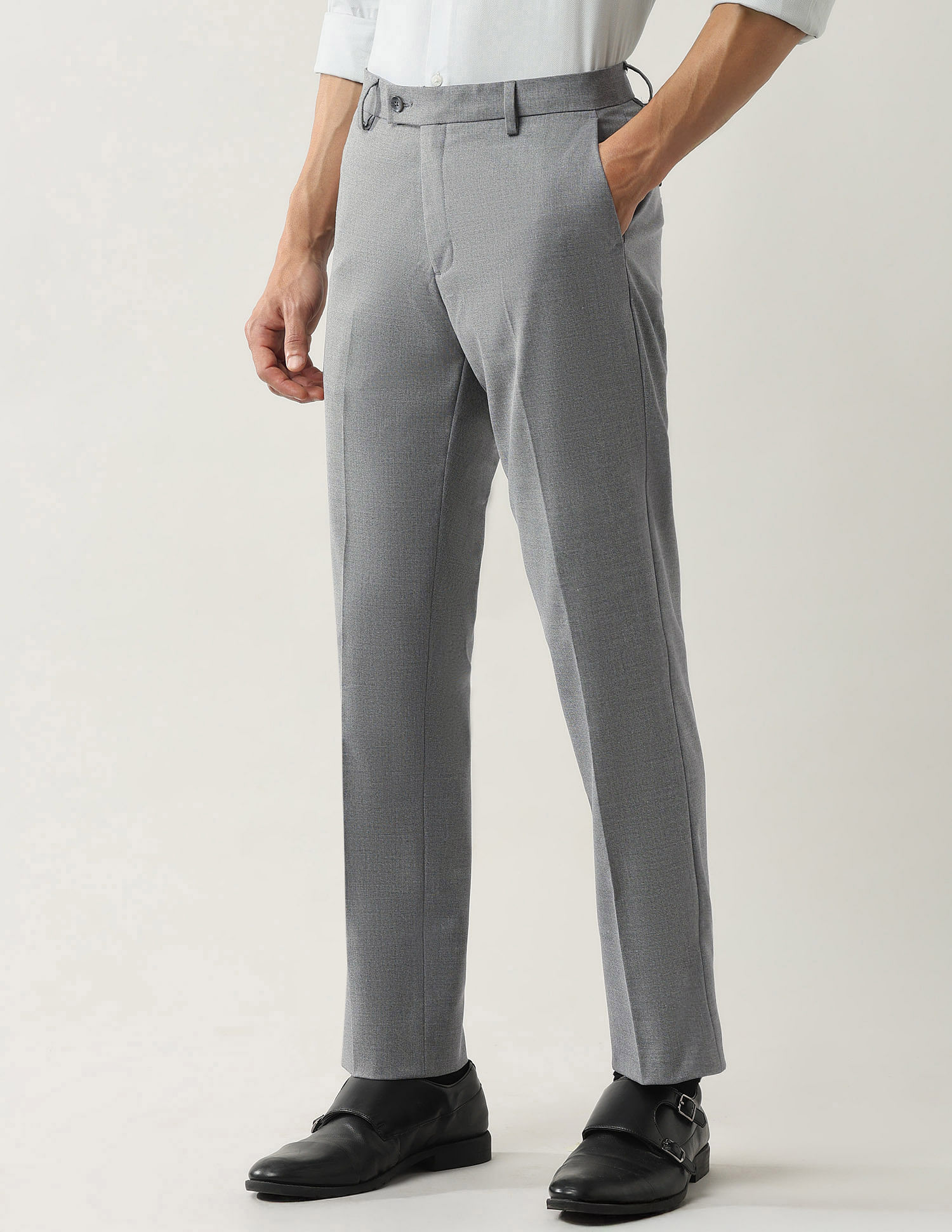 Arrow Regular Fit Twill Autoflex Trousers