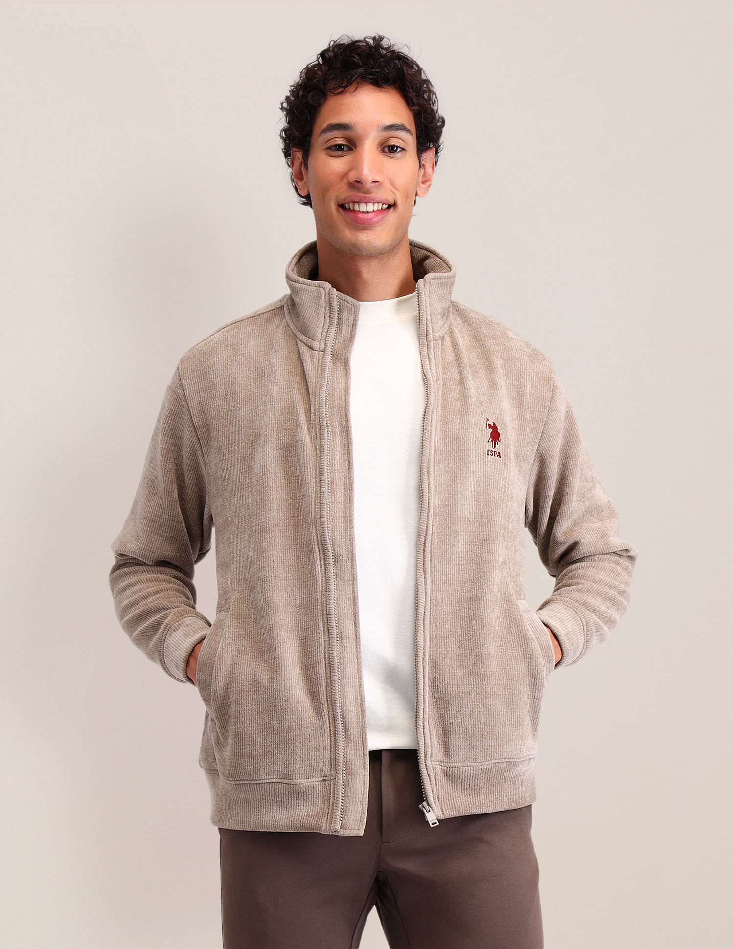 U.S. Polo Assn. Textured Regular Fit Sweatshirt