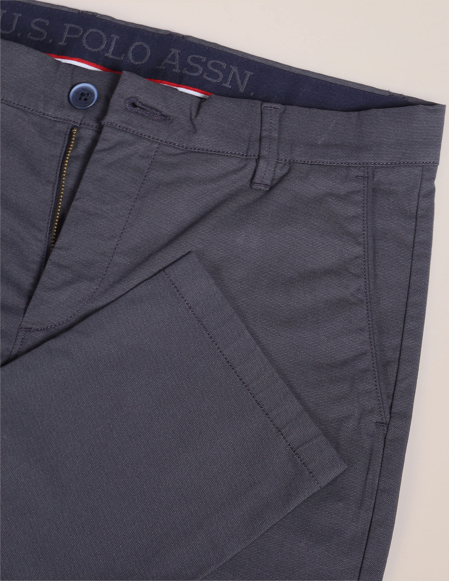 U.S. Polo Assn. Mid Rise Geometric Print Trousers