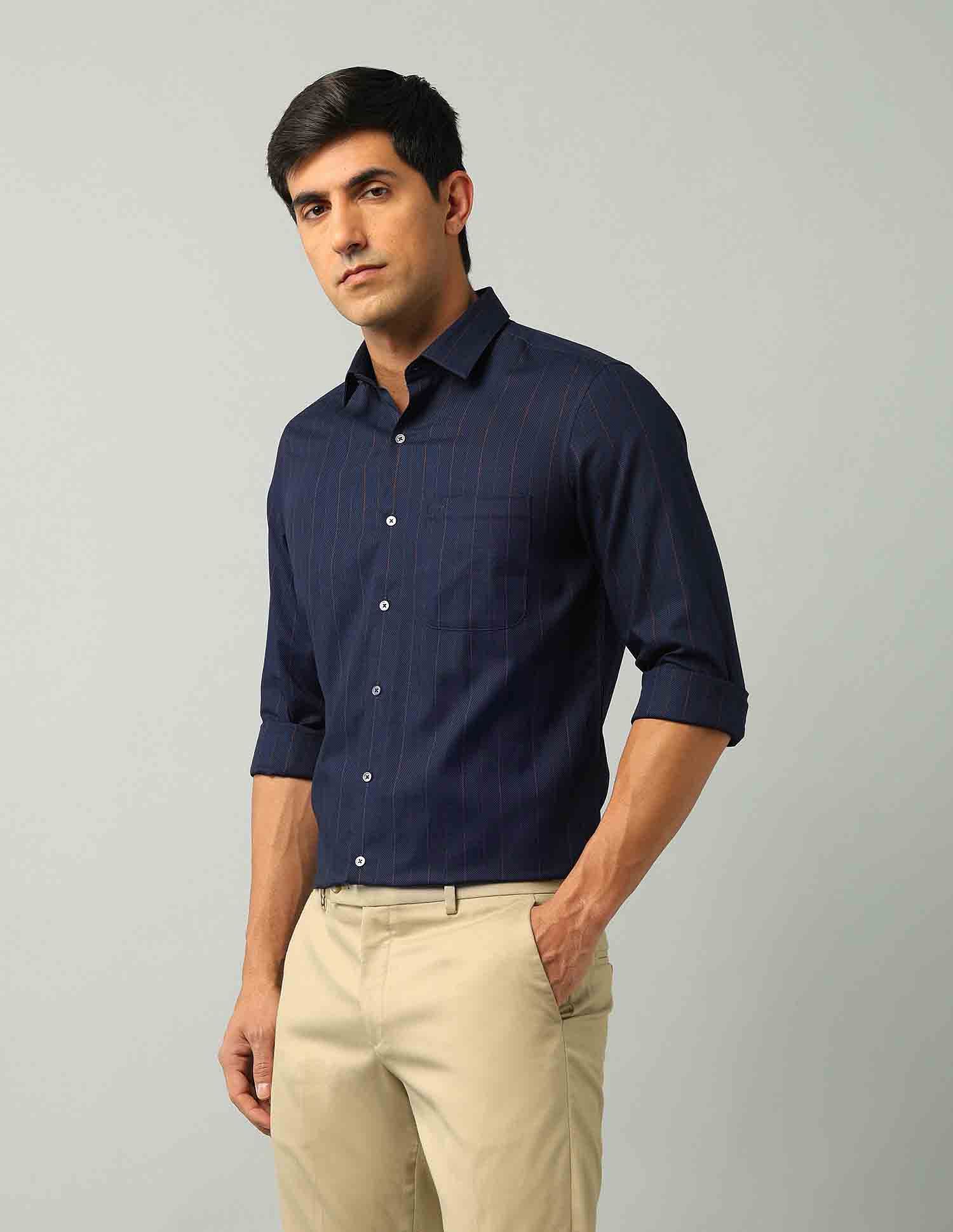 Arrow Liberty Classic Fit Vertical Stripes Shirt