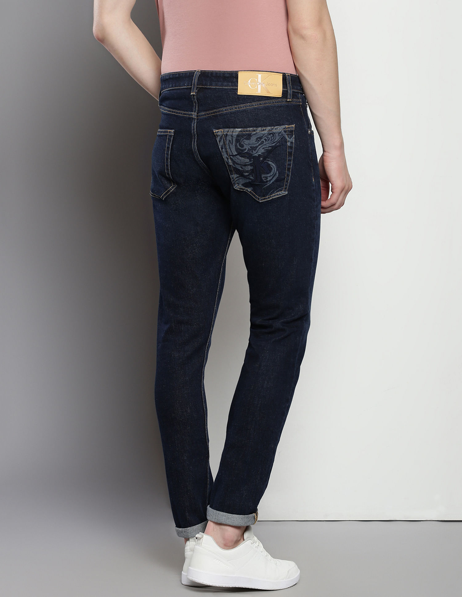 Calvin Klein Mid Rise Modern Tapered Fit Jeans