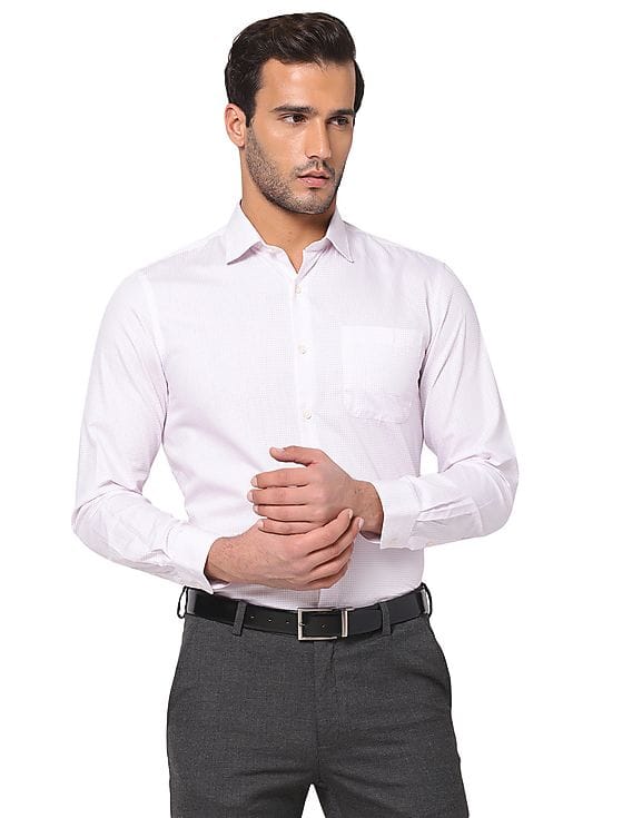 Buy Arvind Men Light Pink French 