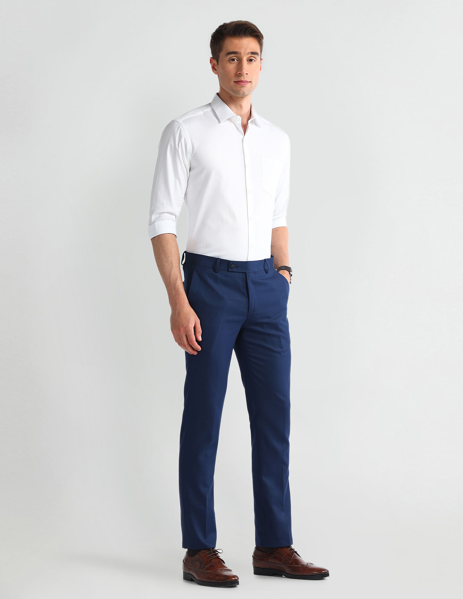 Arrow Dobby Tapered Fit Trousers