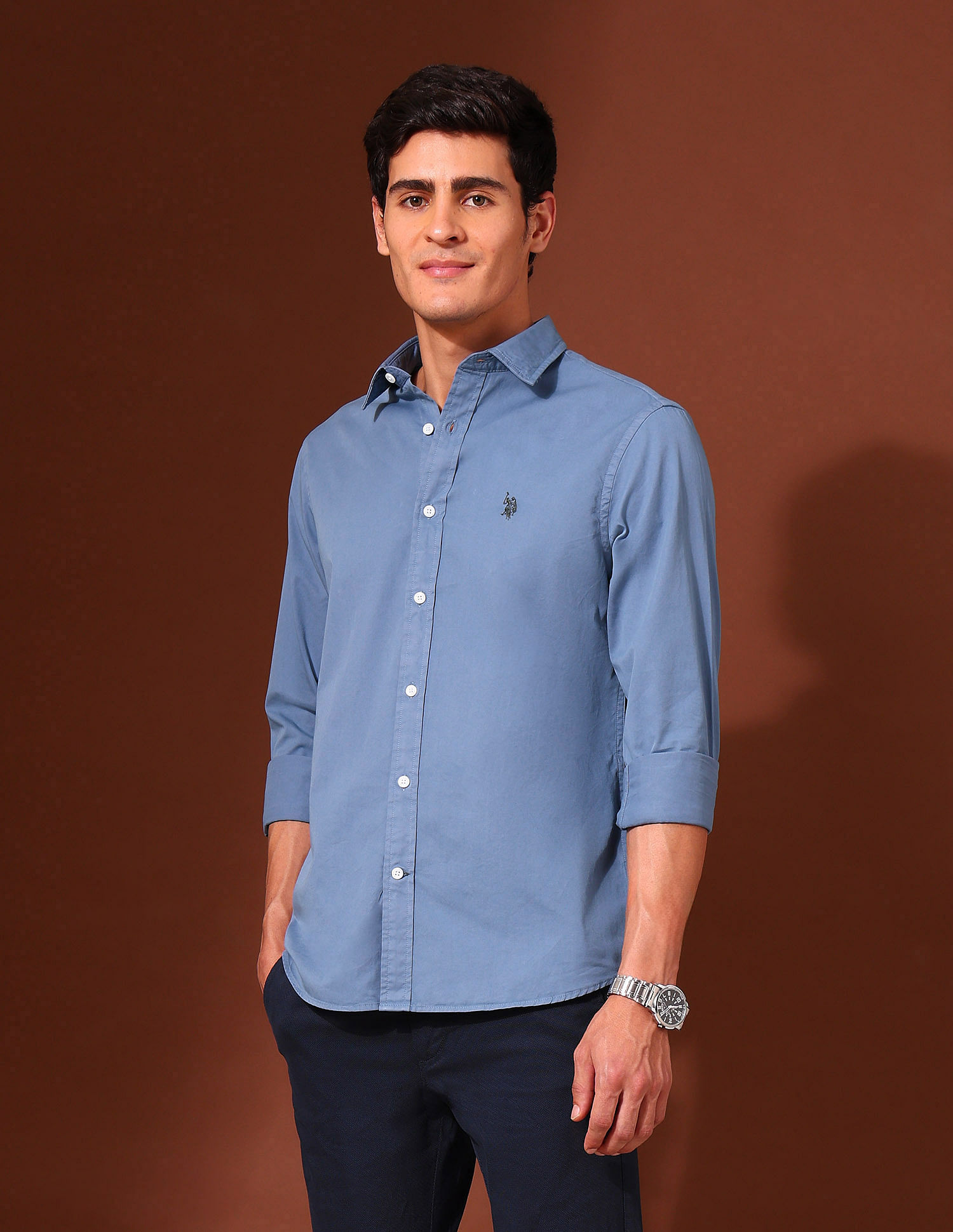 U.S. Polo Assn. Pure Cotton Regular Fit Twill Shirt