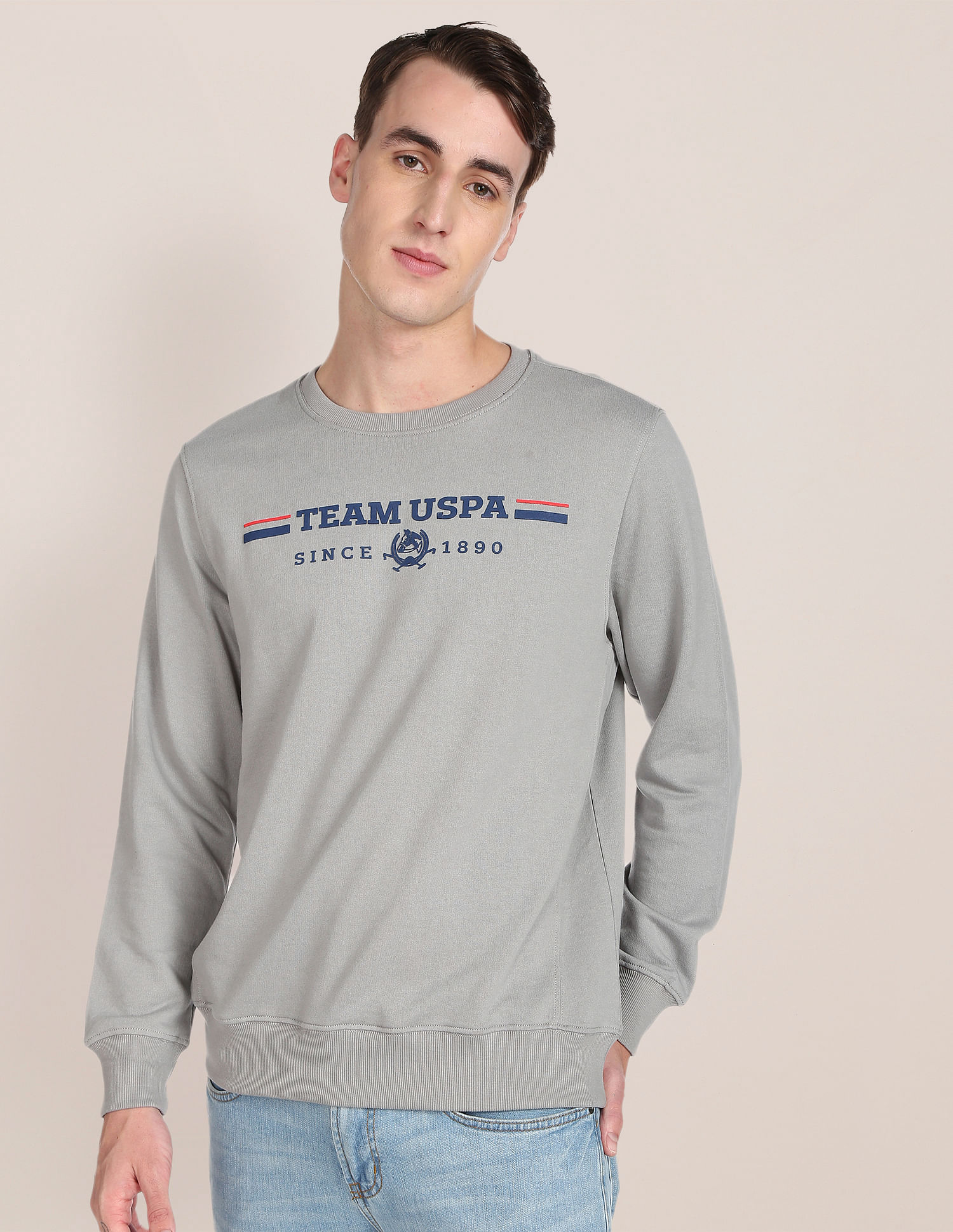 Grey 2024 polo crewneck