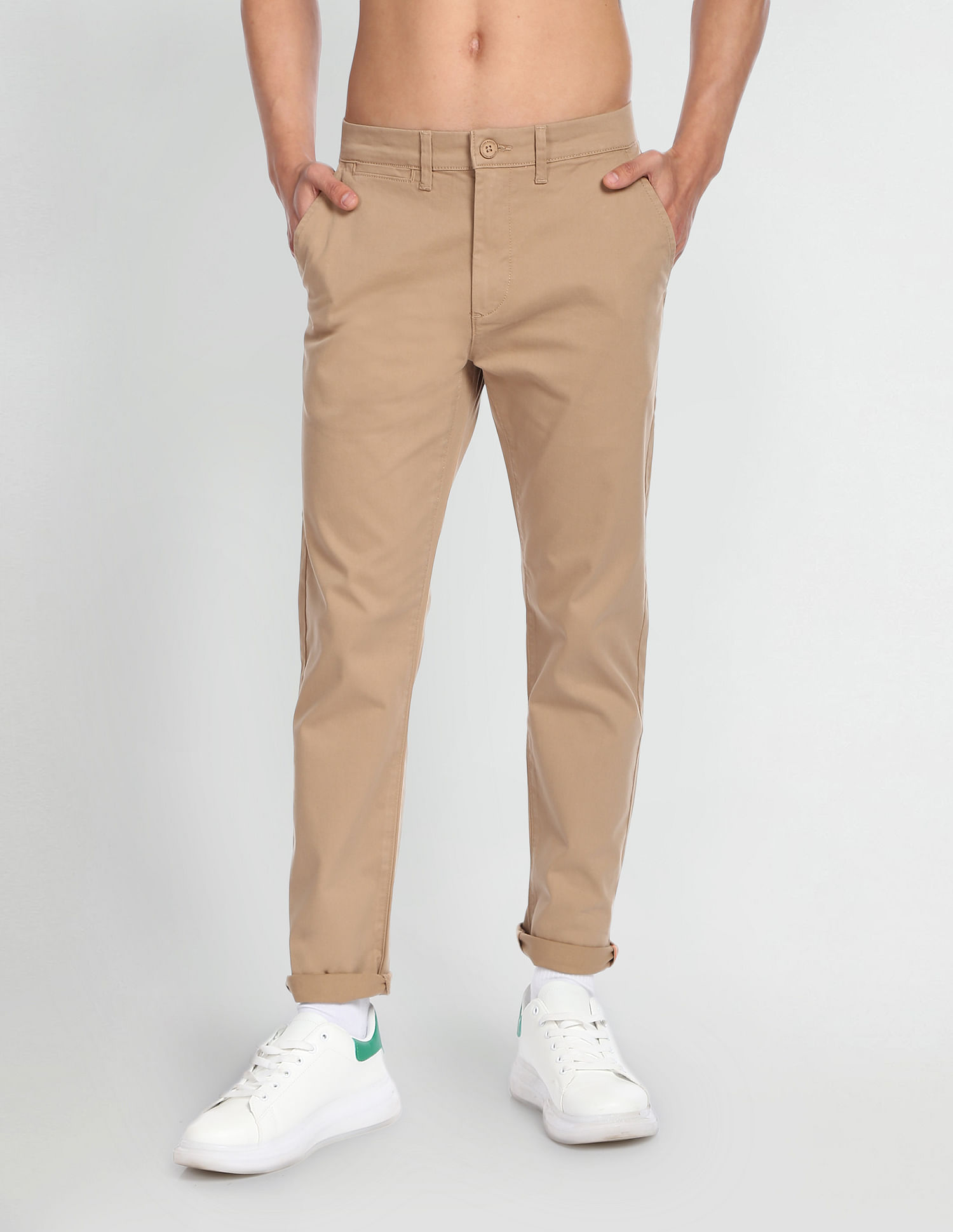 Flying Machine Twill Solid Trousers