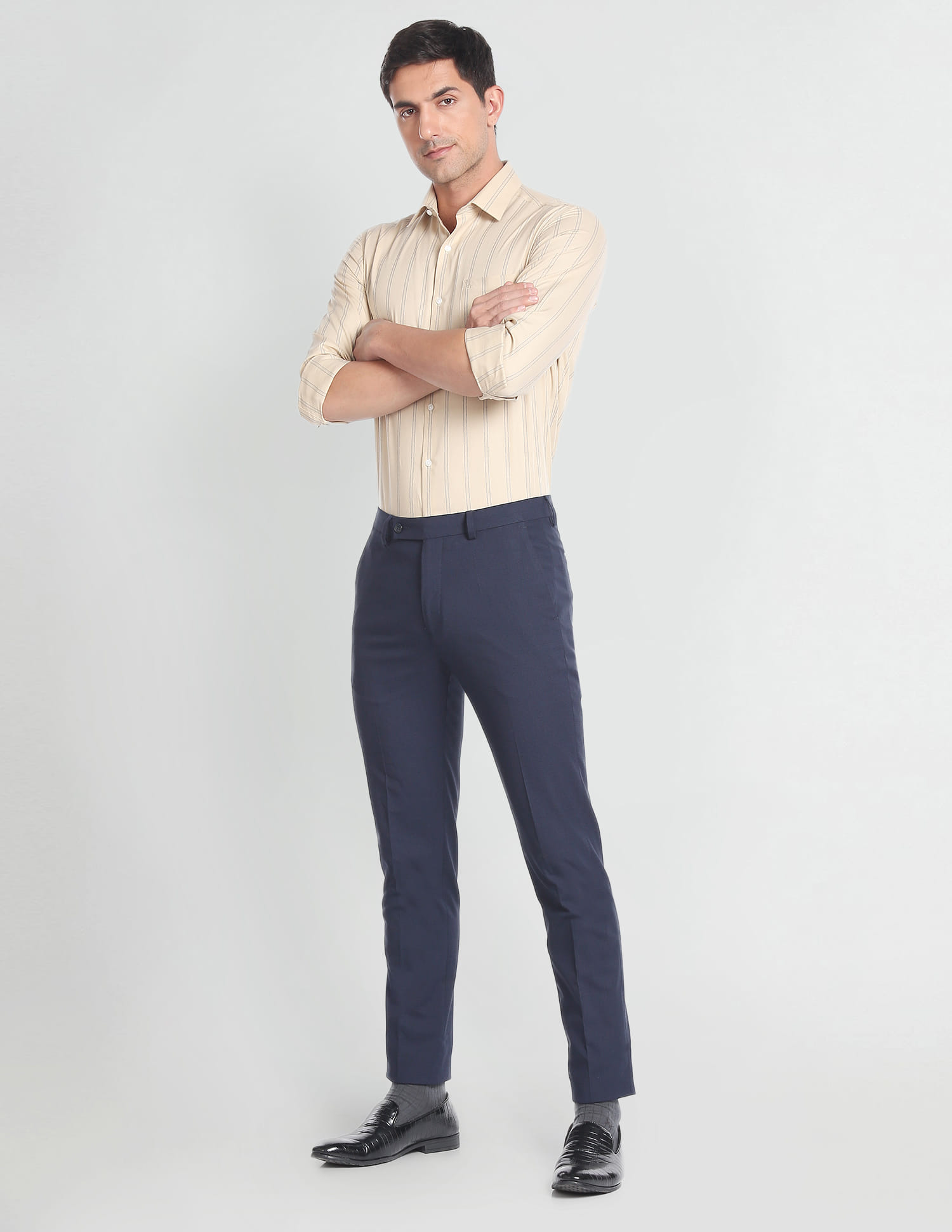 Buy Arrow Vertical Stripe Twill Shirt - NNNOW.com