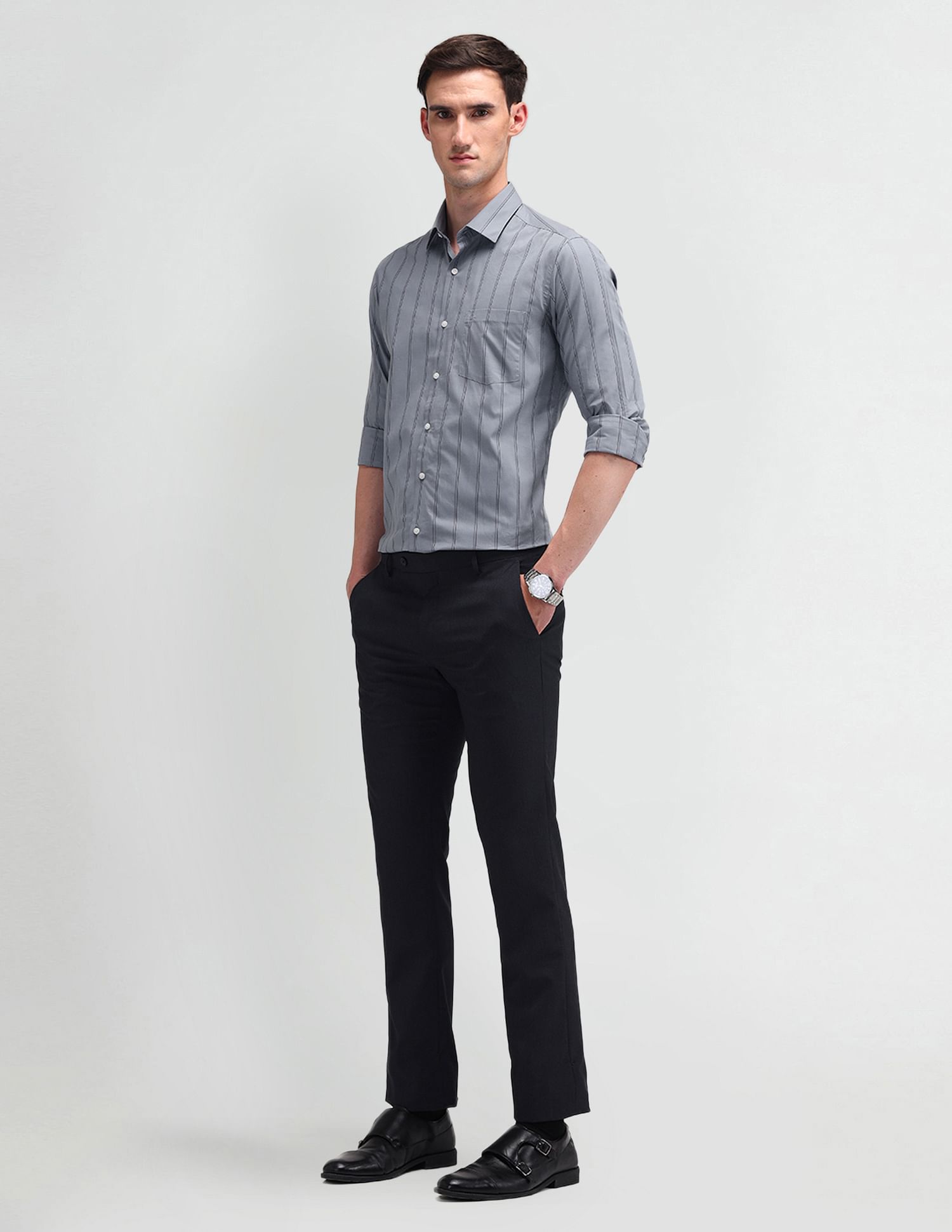 Arrow Brooklyn Fit Vertical Striped Shirt