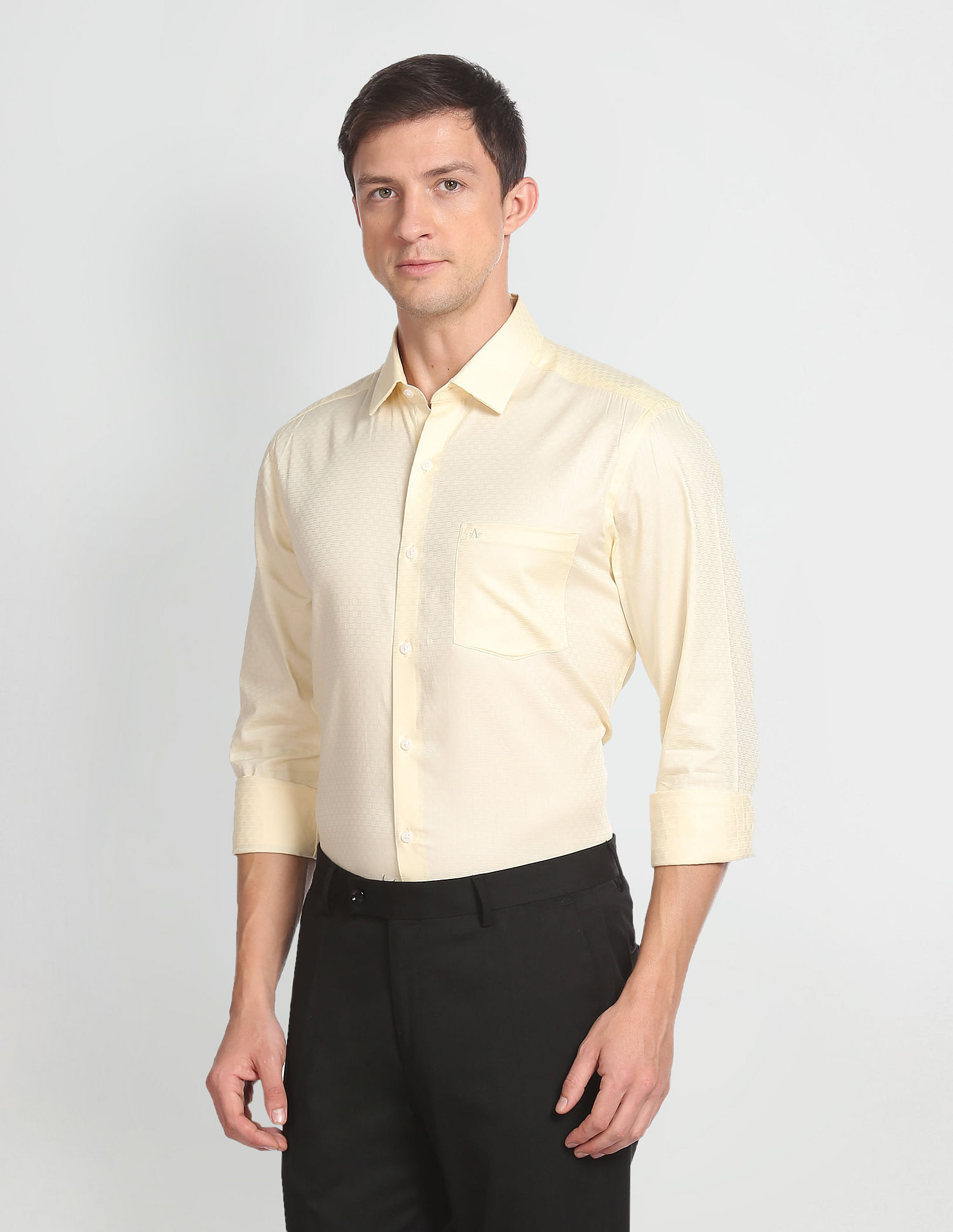 Arrow Pure Cotton Patterned Weave Shirt