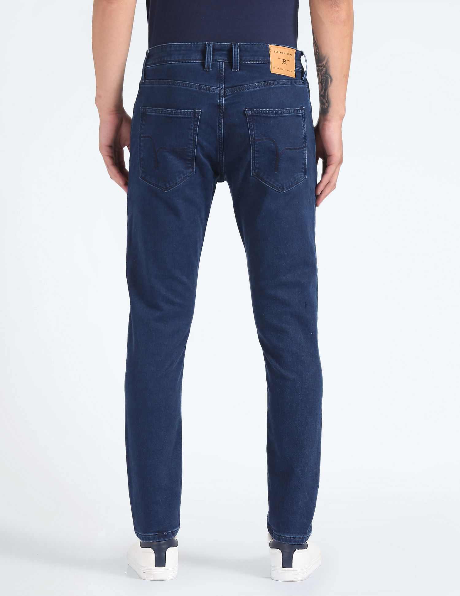 Flying Machine Slash Slim Tapered Fit Mid Rise Jeans
