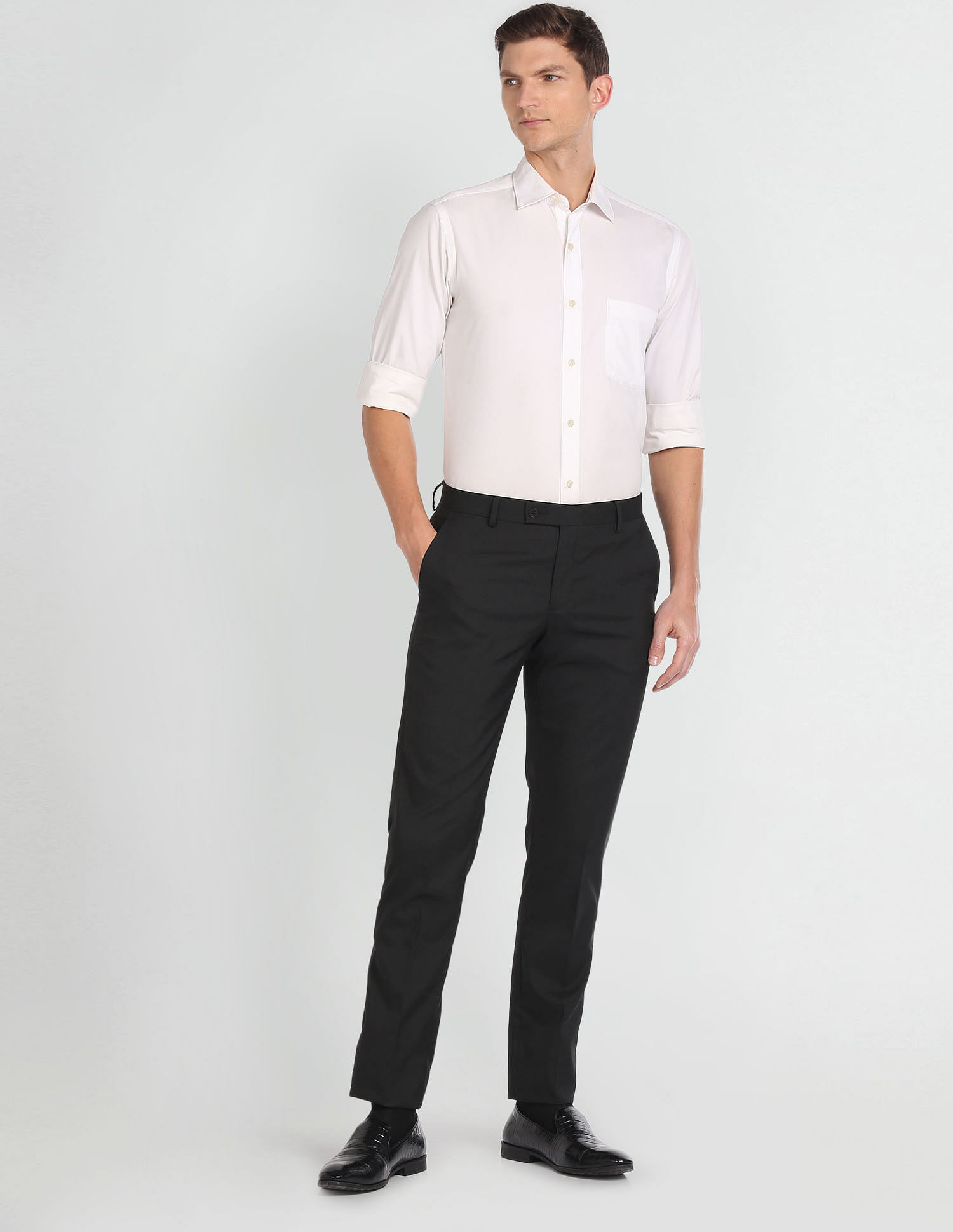 Arrow Mid Rise Check Trousers