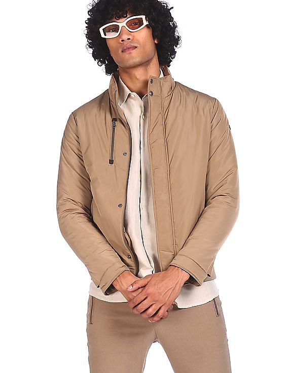 High neck outlet mens jacket