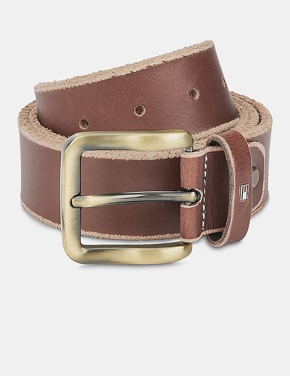 Buy Tommy Hilfiger Men Brown Casual Non Reversible Antique Finish