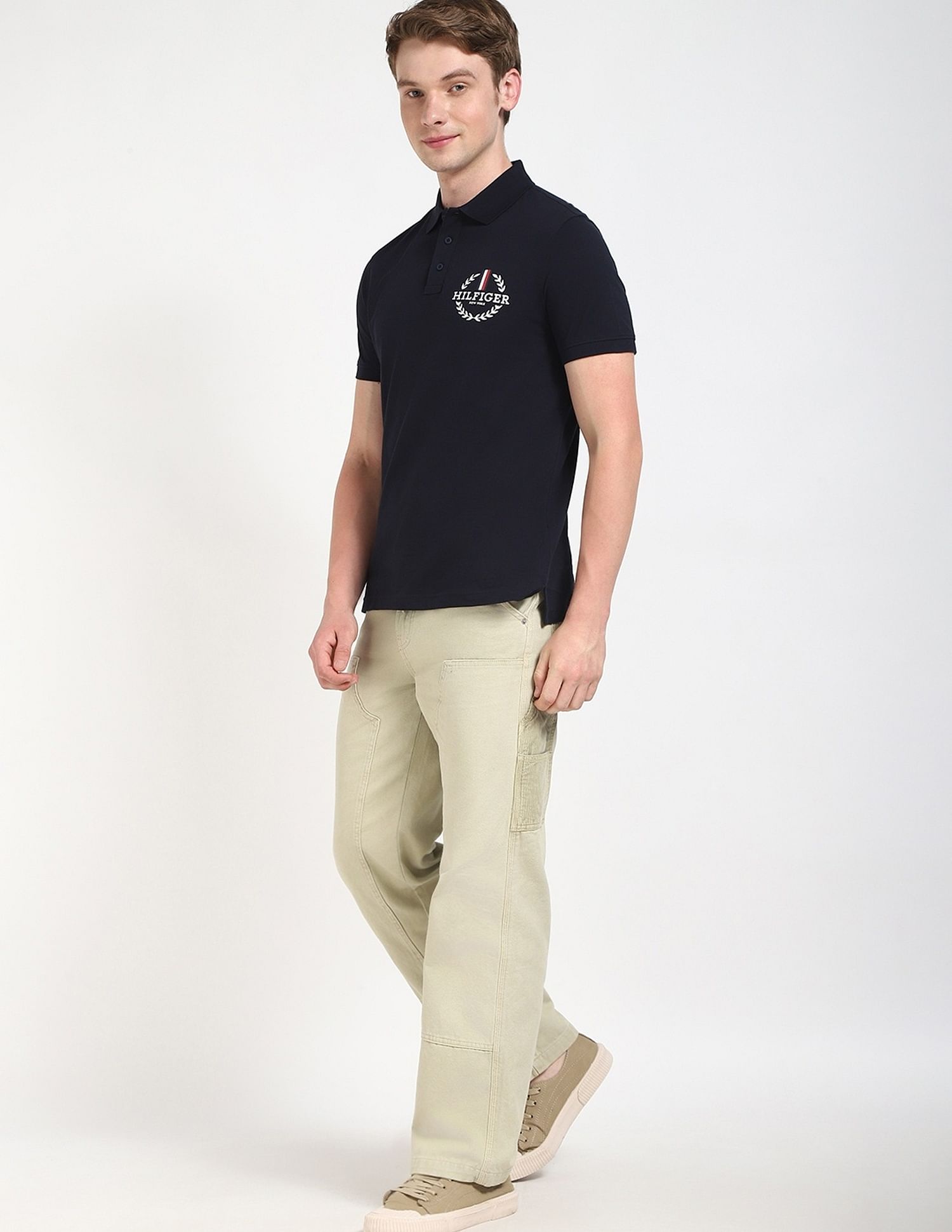 Tommy Hilfiger Logo Regular-Fit Cotton Polo Shirt