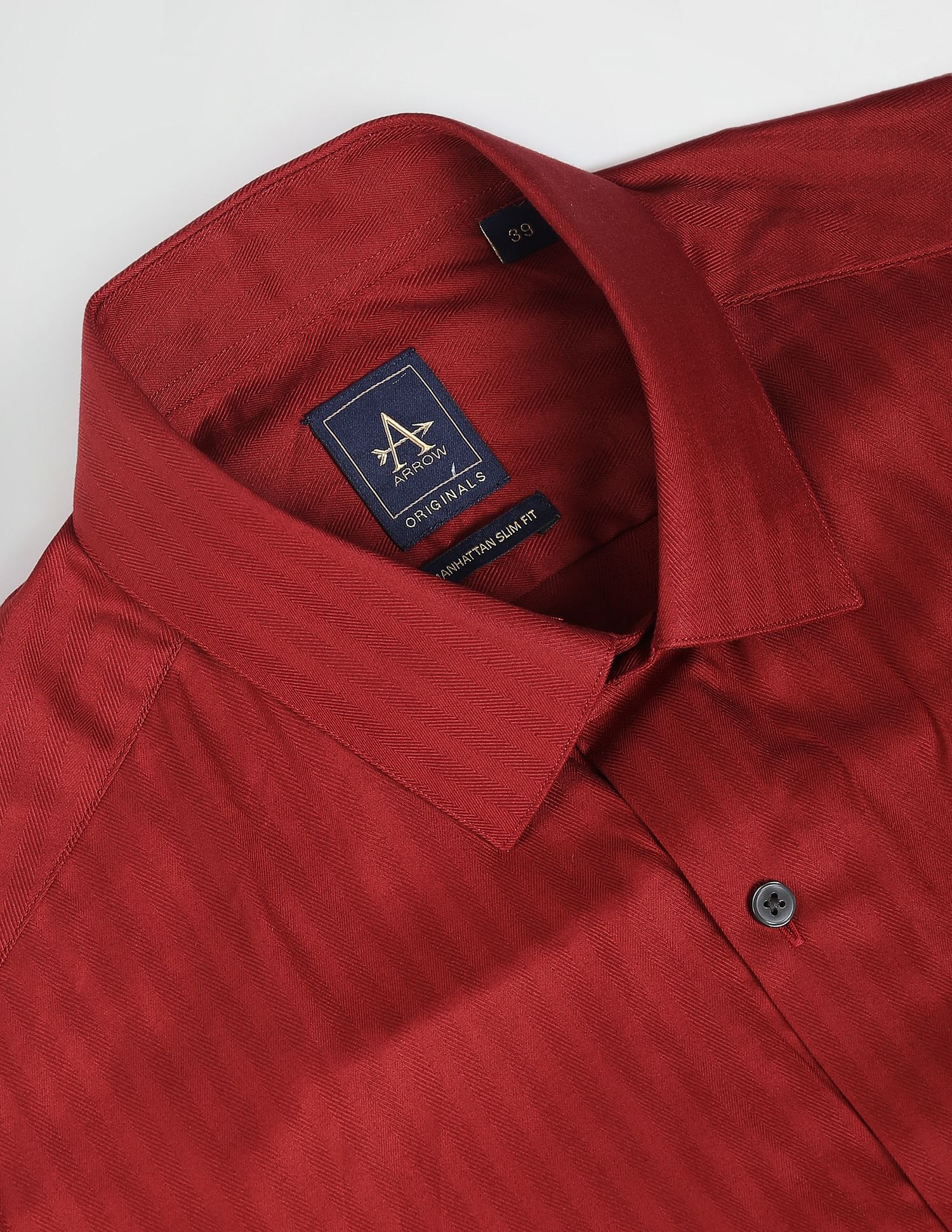 Arrow Manhattan Slim Fit Vertical Stripe Shirt