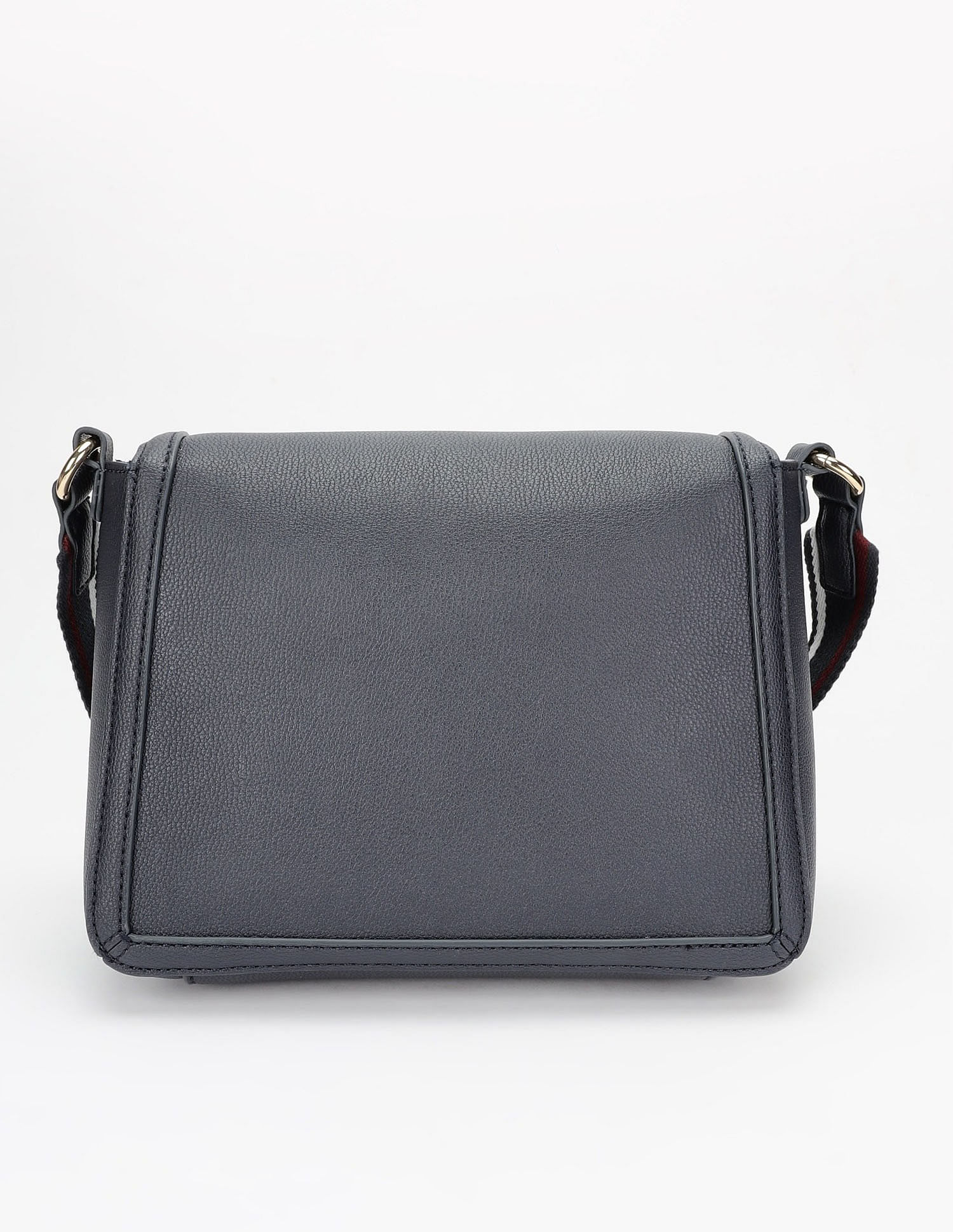 Tommy Hilfiger Solid Blue Pu Sling Bag