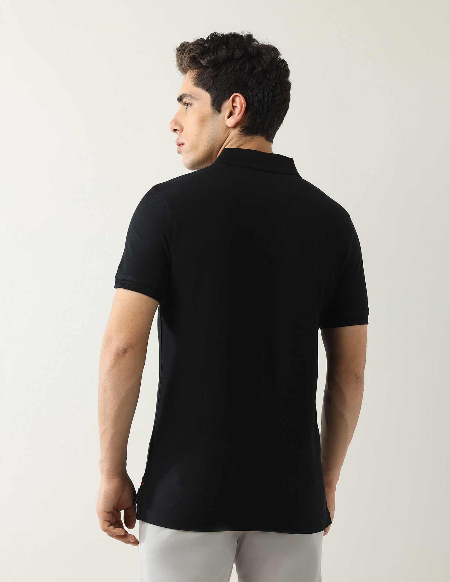 Arrow Sport Pure Cotton Vertical Striped Polo Shirt