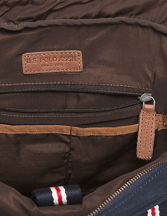 U.S. Polo Assn. Contrast Trim Canvas Messenger Bag