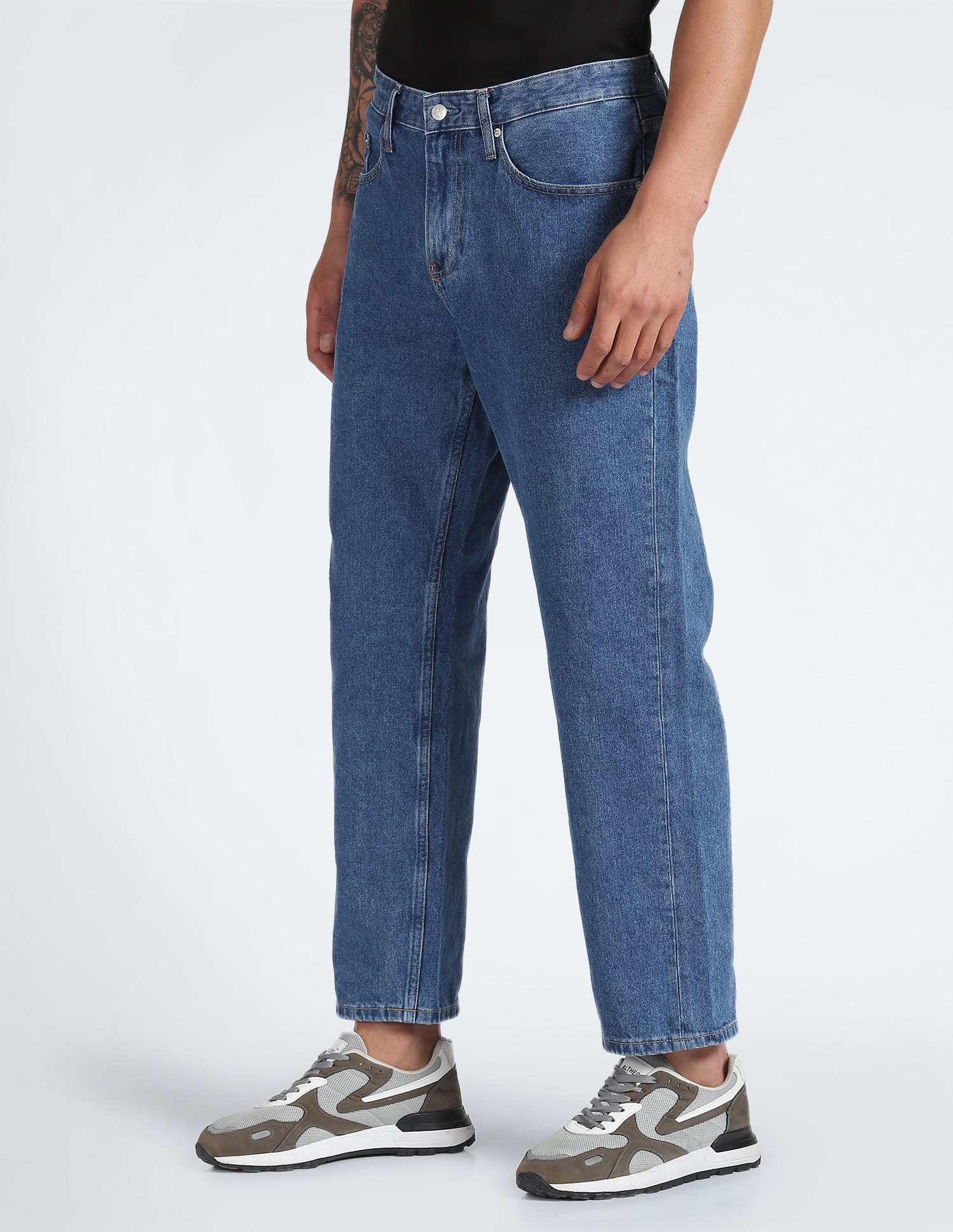 Buy Calvin Klein Cropped 90s Straight Fit Jeans